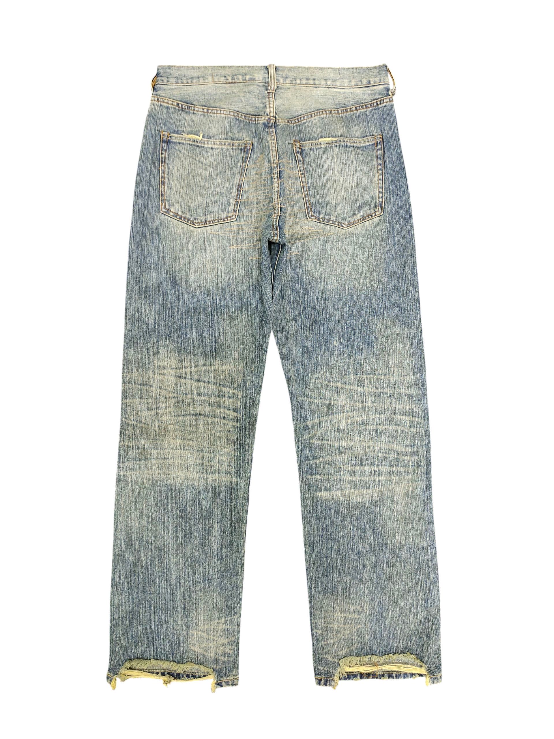 Comme des Garcons × Undercover Exhibitionist Japan Boro Sashiko Patchwork Distressed Jeans Size US 32 / EU 48 - 8 Thumbnail