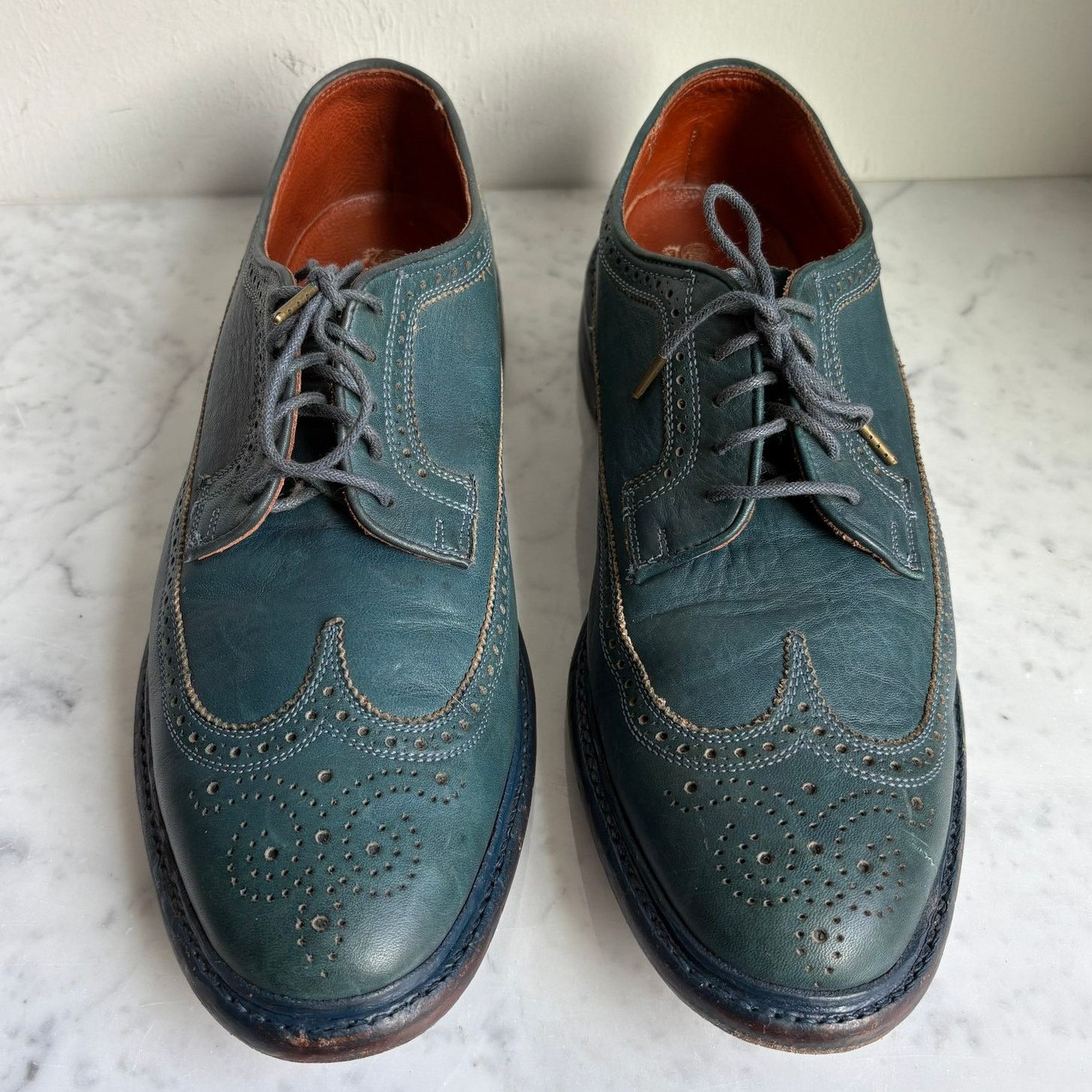 Florsheim Florsheim by Duckie Brown Teal Leather Brogue Oxfords 10.5 Size US 10.5 / EU 43-44 - 5 Thumbnail