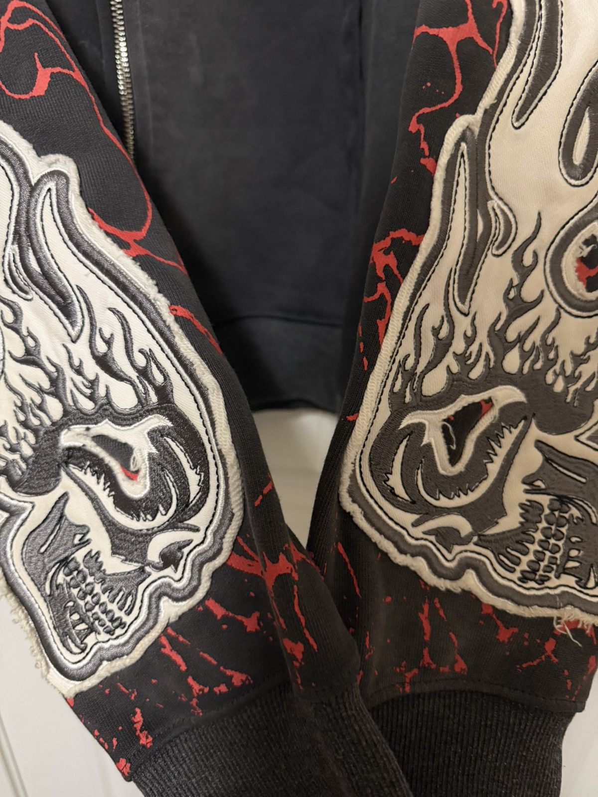 Other Burning Loud skull hoodie patchwork Size US M / EU 48-50 / 2 - 7 Thumbnail