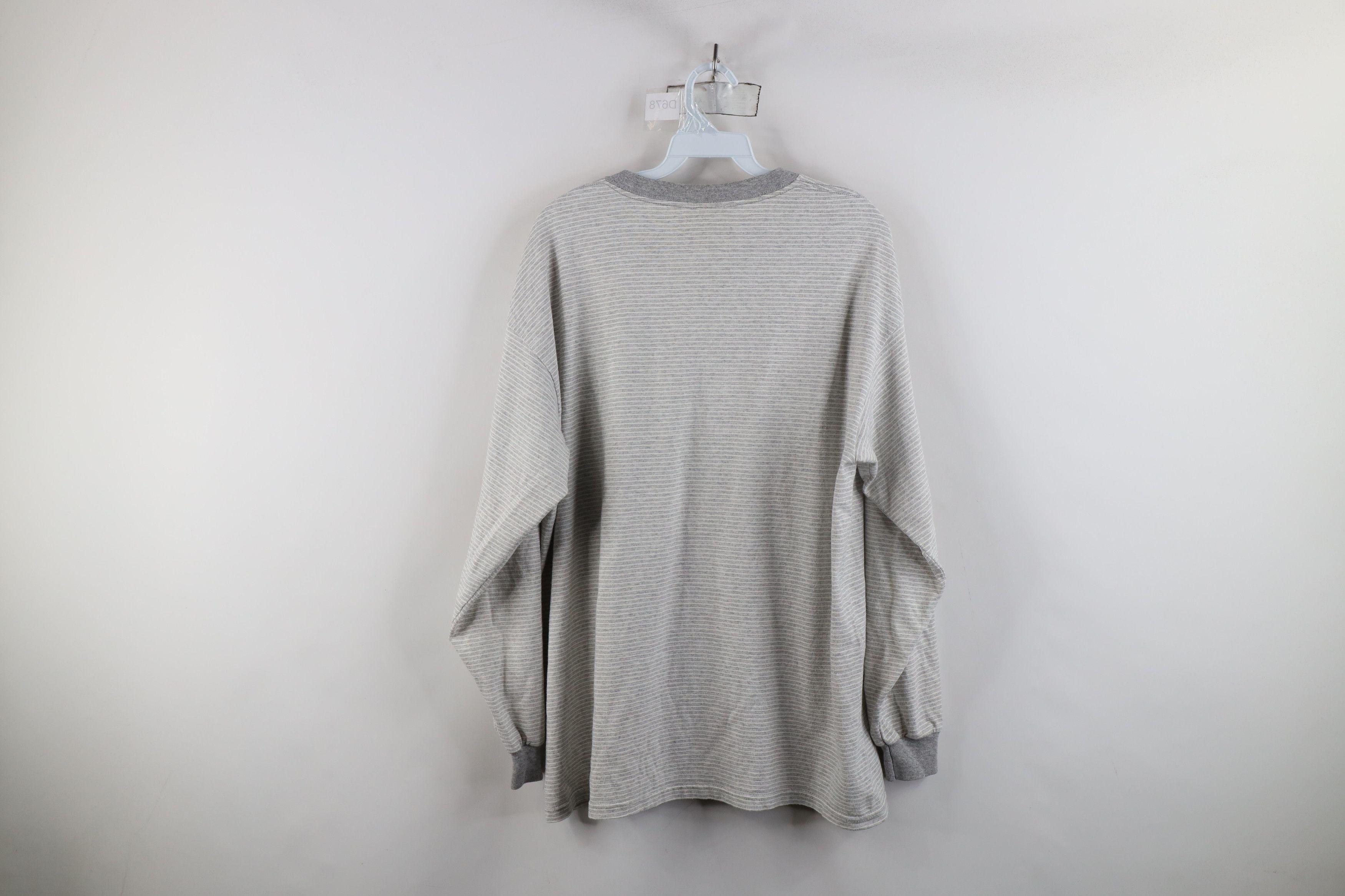 Vintage Vintage 90s Streetwear Blank Striped Long Sleeve T-Shirt Size US XL / EU 56 / 4 - 8 Thumbnail