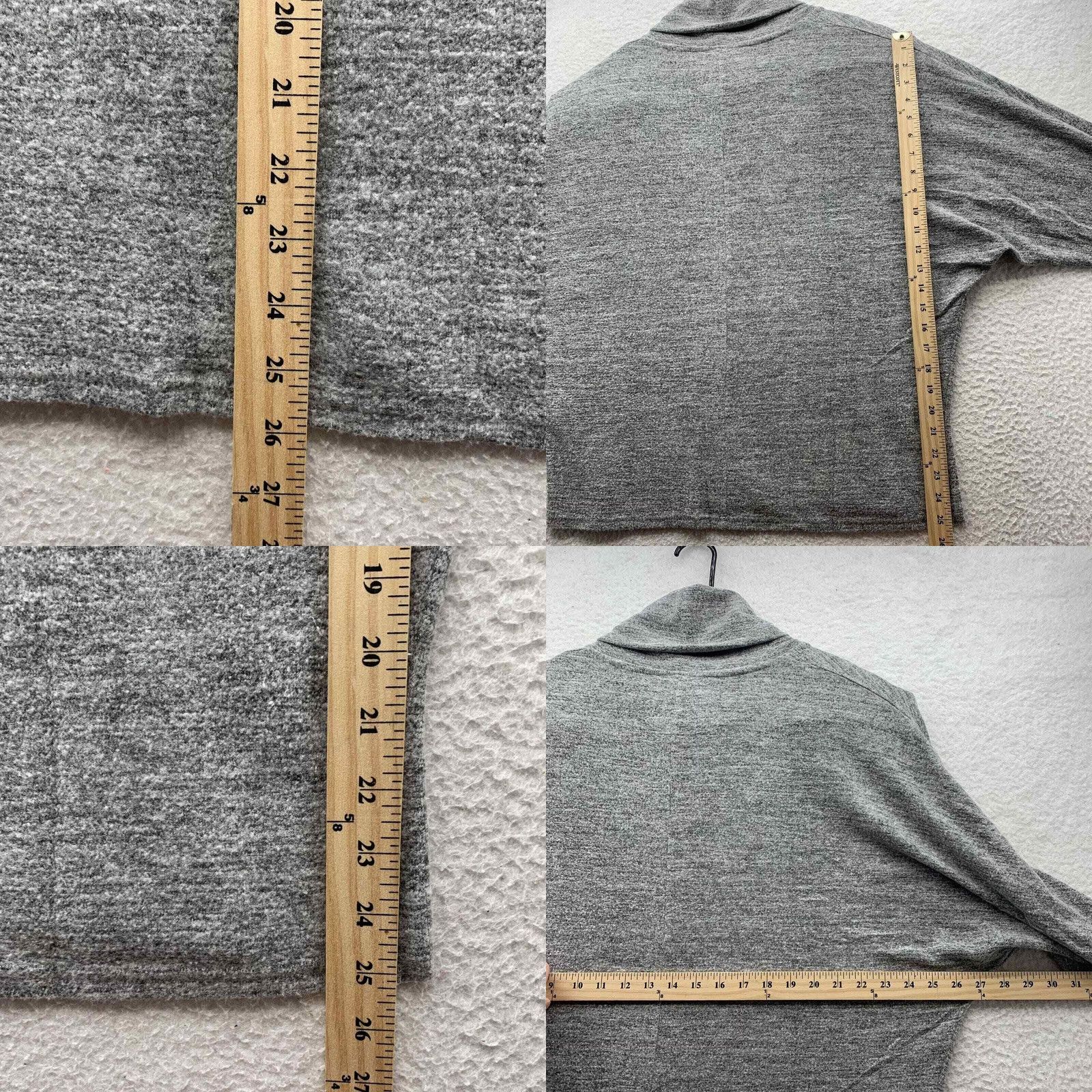 Lucky Brand Lucky Brand Sweater Womens Large Heather Gray Relaxed Mock Neck Soft Thin Preppy Size L / US 10 / IT 46 - 8 Thumbnail