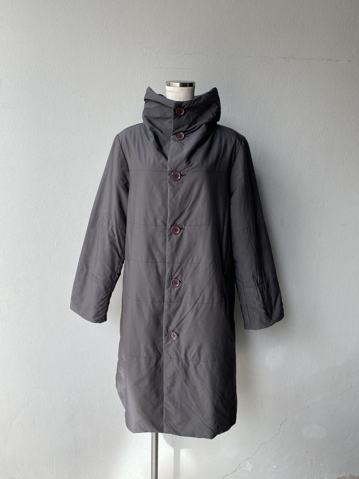 Issey Miyake Plantation Dark grey long coat Size M / US 6-8 / IT 42-44 - 1 Thumbnail