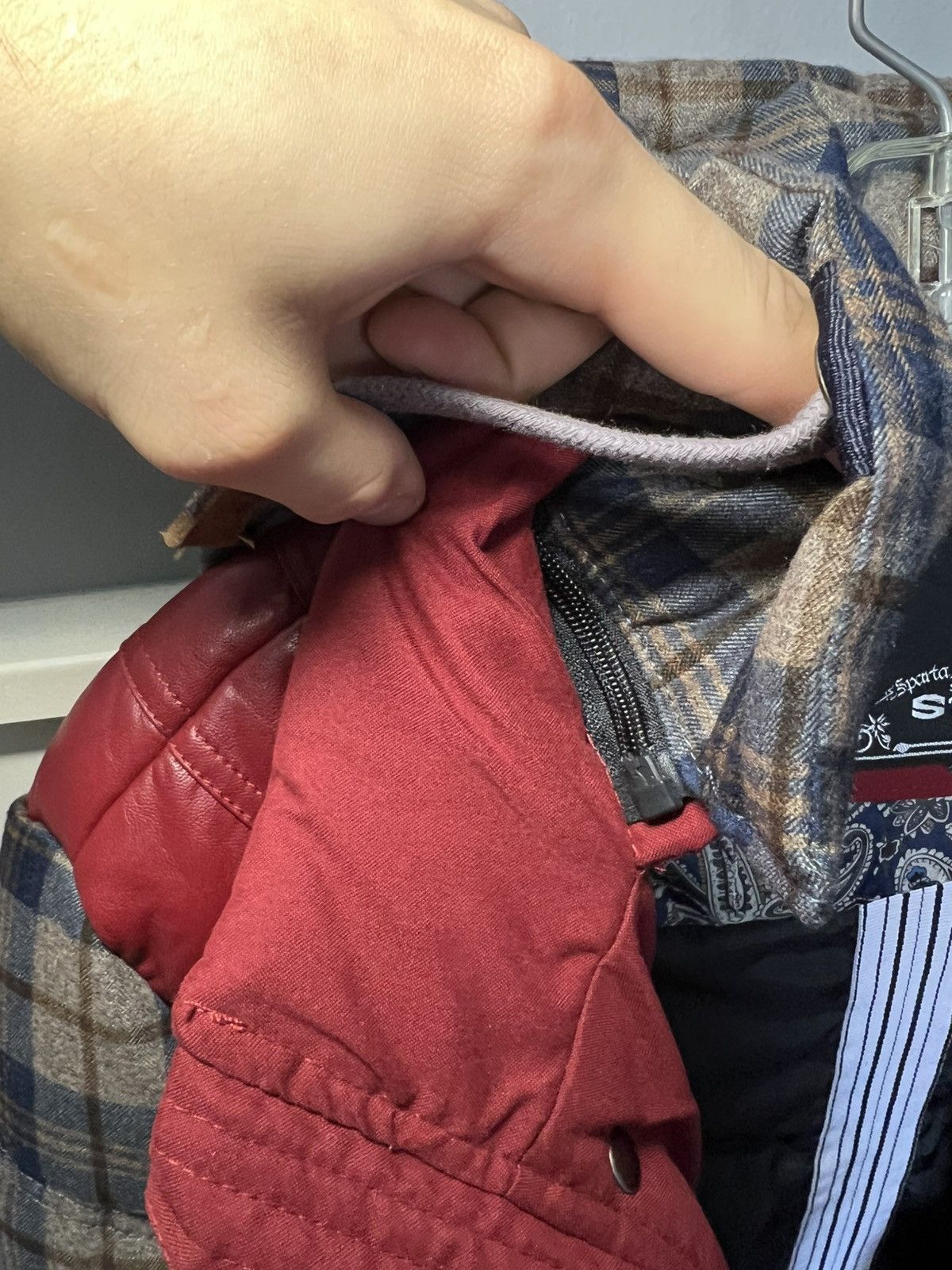 A&G Rock Vintage S135 Sparta Denim World modular plaid puffer jacket Size US L / EU 52-54 / 3 - 23 Thumbnail