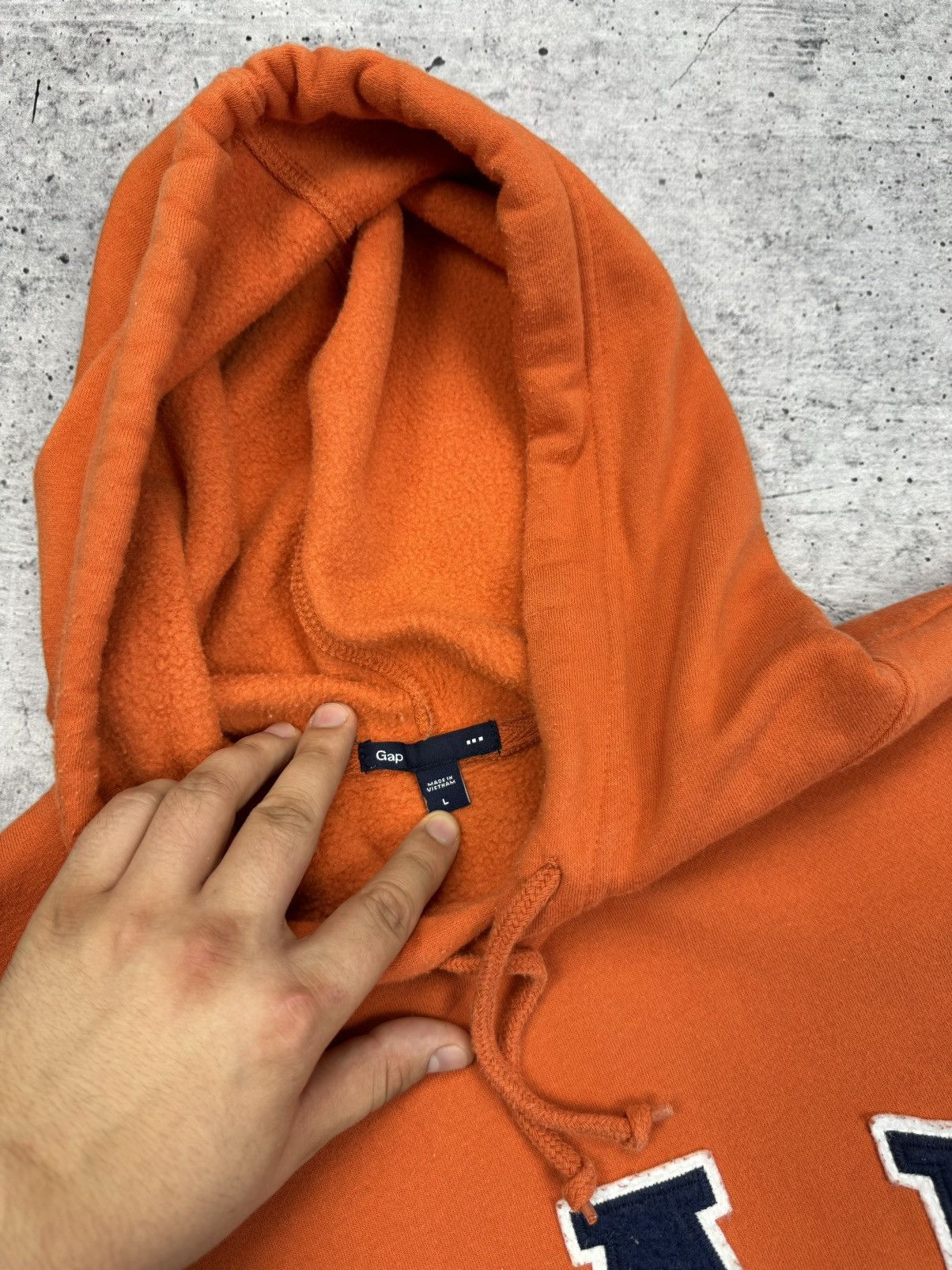 Gap × Vintage Vintage Gap Orange Hot Big Logo Y2K Style Hoodie Sweatshirt Size US L / EU 52-54 / 3 - 8 Thumbnail