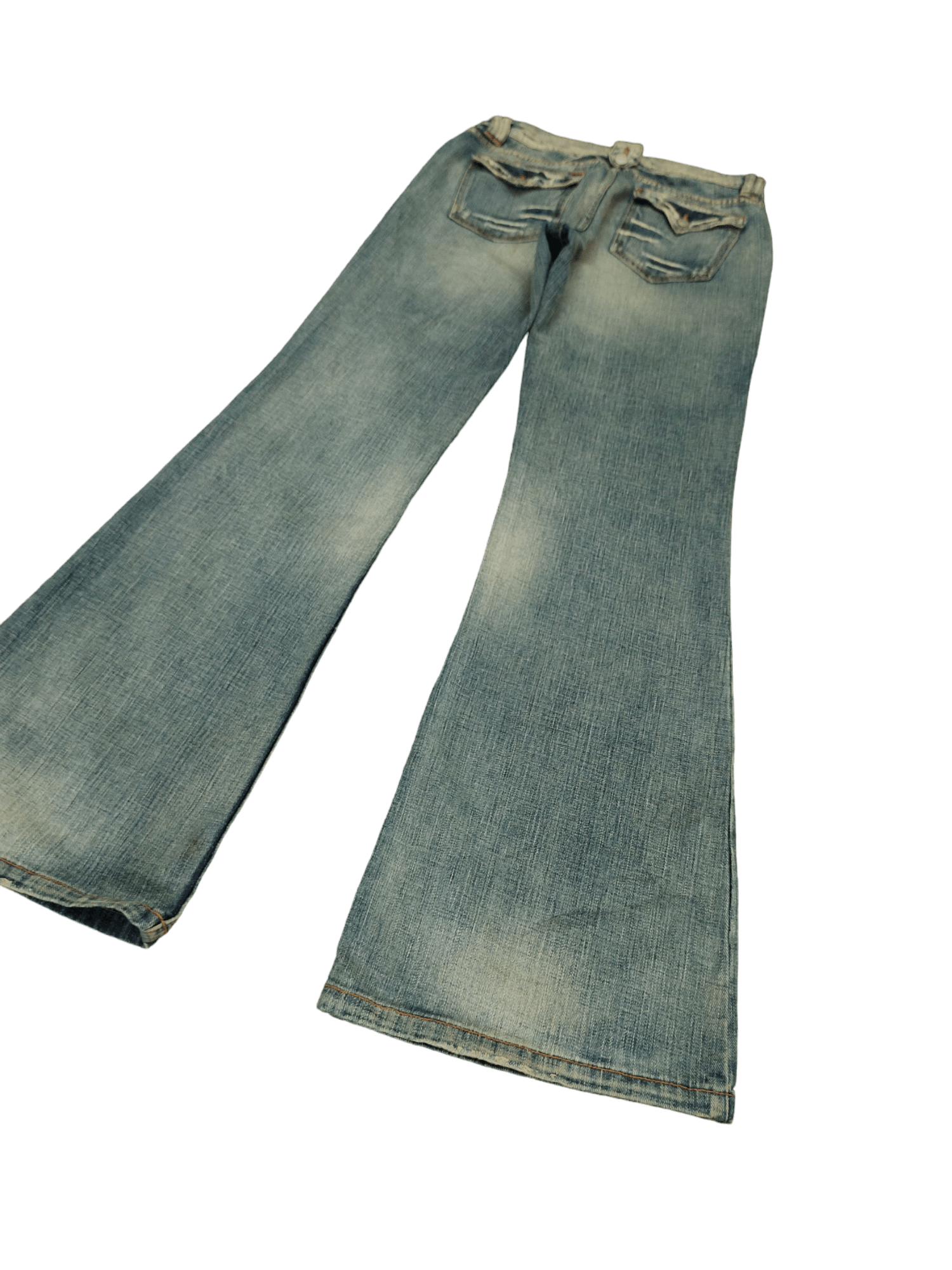Le Grande Bleu (L.G.B.) Flare Jeans The Limited Distress Faded Low Rise Boot Cut Y2k Size US 30 / EU 46 - 13 Thumbnail