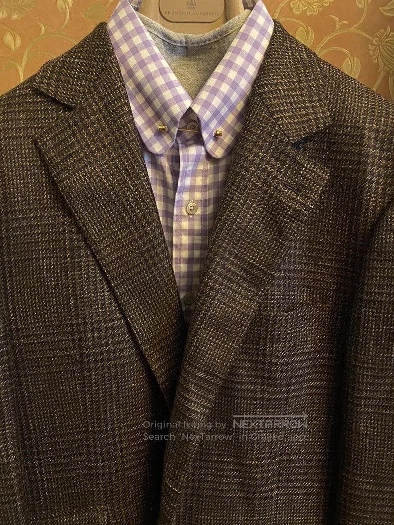 Brunello Cucinelli Brunello Cucinelli Suit jacket, linen, wool, and silk blen Size 50L - 2 Thumbnail