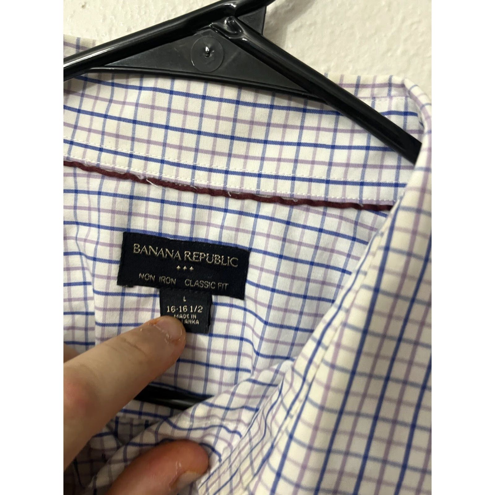Banana Republic Banana Republic Mens Shirt L Multicolor Gingham Classic Fit ButtonUp Non-Iron Size US L / EU 52-54 / 3 - 2 Thumbnail