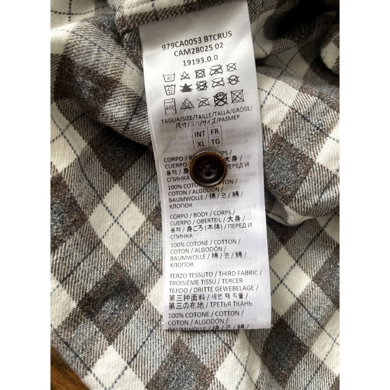 Eleventy VINTAGE Eleventy Platinum Flannel Shirt Men XL Gingham Plaid Checkered 100% Cotton Italy Size US XL / EU 56 / 4 - 6 Thumbnail