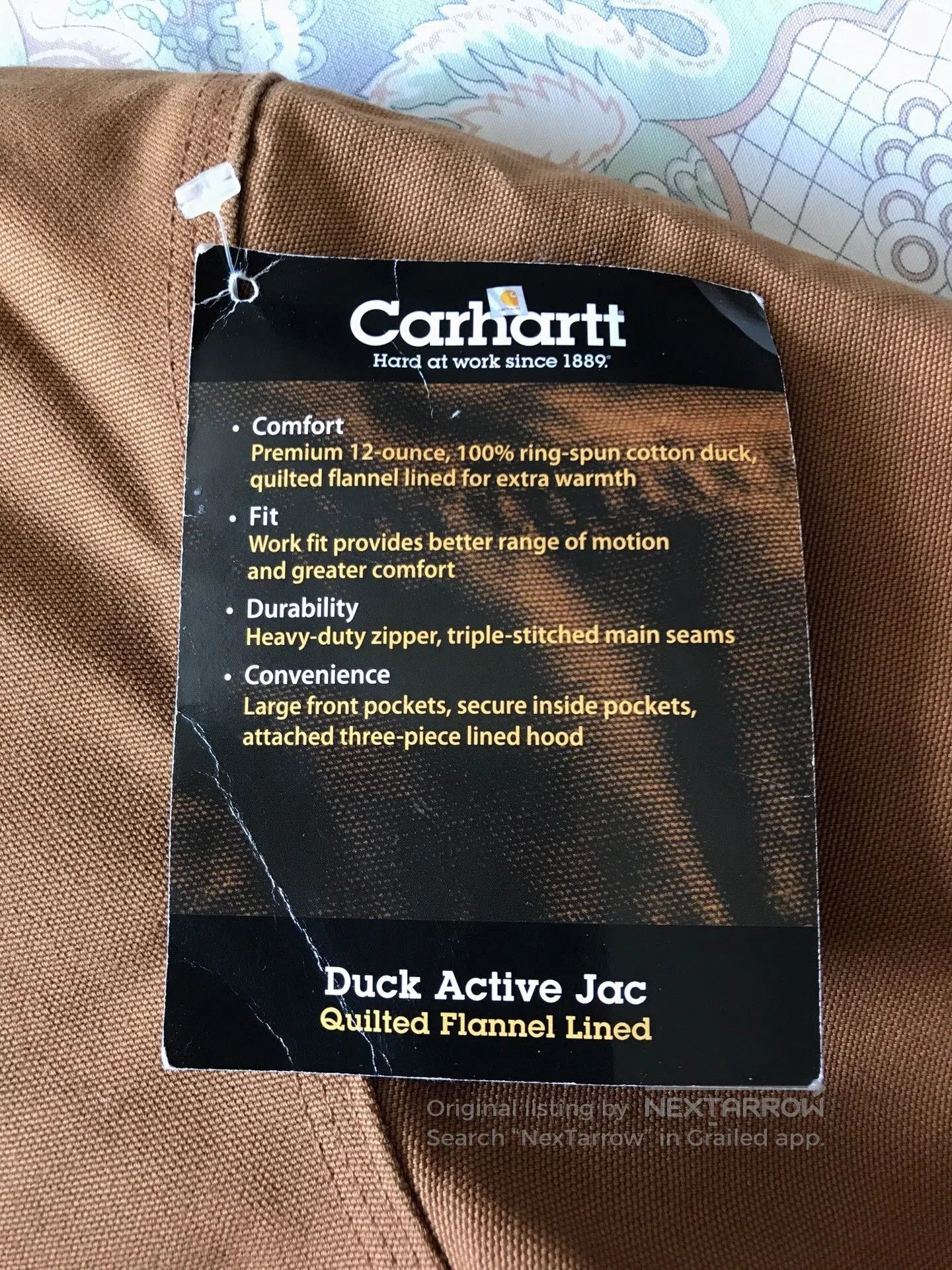 Carhartt Carhartt J140 Brown Hooded Work Jacket. Size US XL / EU 56 / 4 - 8 Thumbnail
