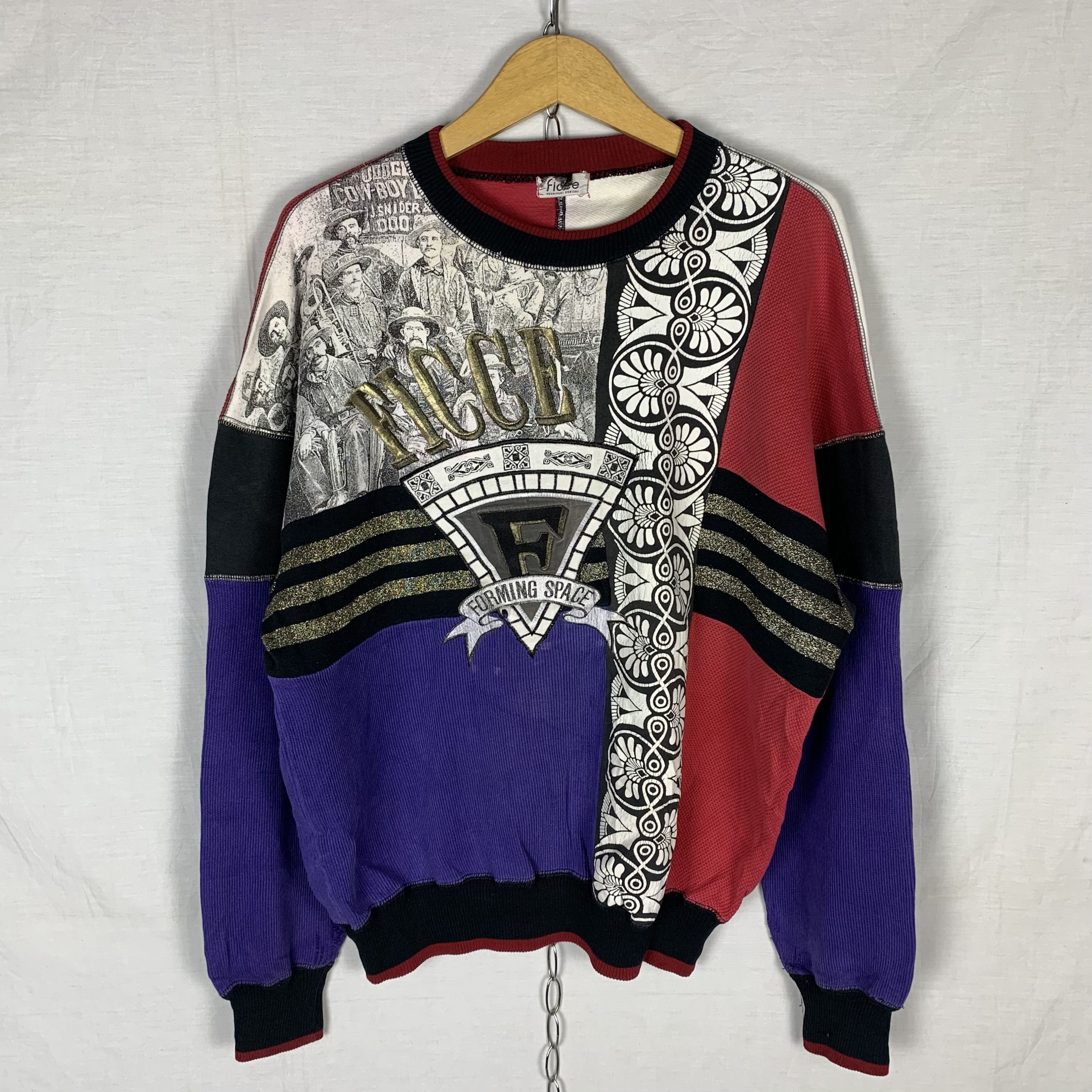 Yoshiyuki Konishi Vintage 90s Ficce Forming Space Sweatshirt Crewneck Size US M / EU 48-50 / 2 - 1 Thumbnail