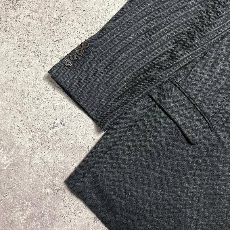 Davide Cenci Vintage Davide Cenci Wool Black Blazer Sport Coat Size 2XL Size 54L - 2 Thumbnail