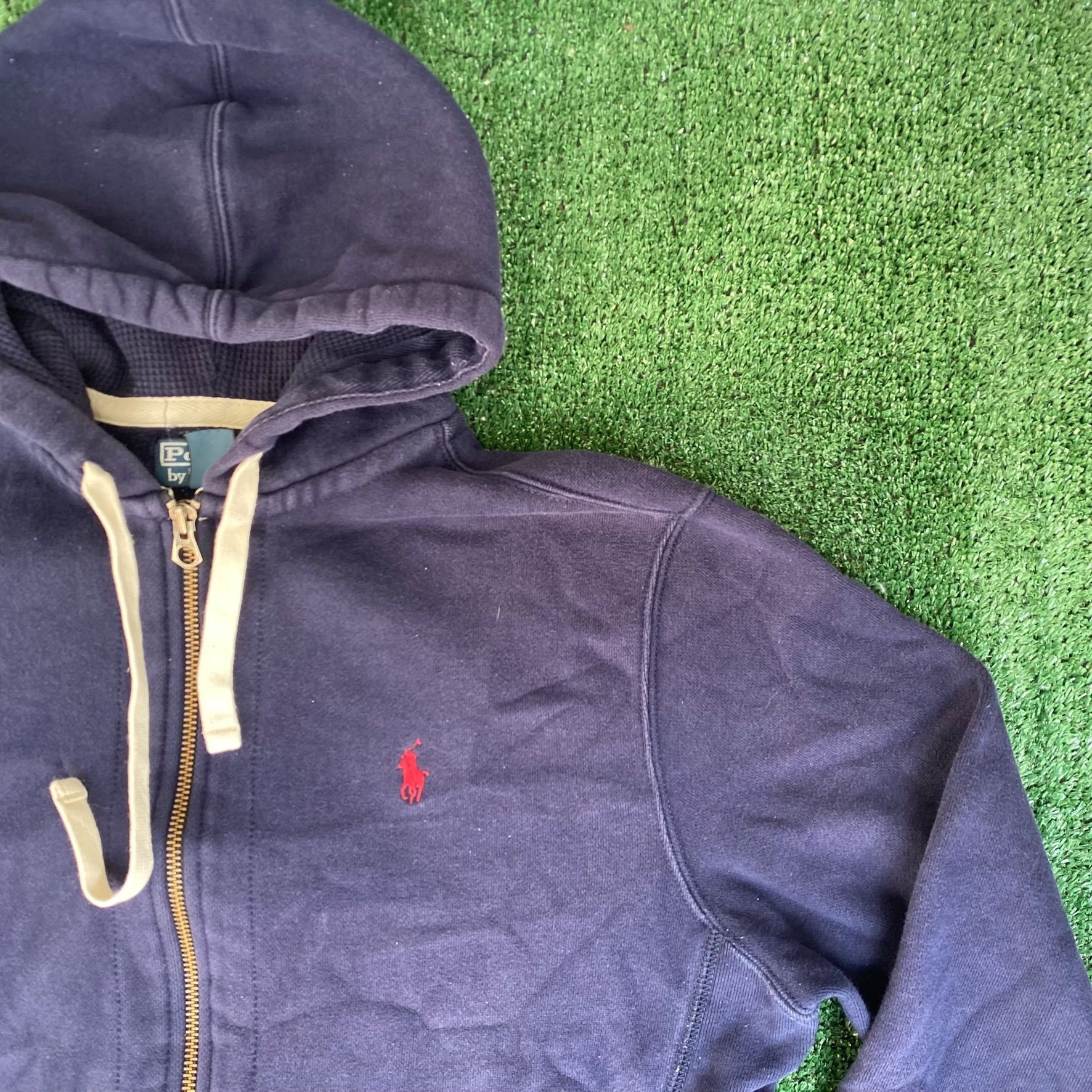 Polo Ralph Lauren Vintage Y2K Ralph Lauren Zip Hoodie Navy Blue Logo Sweatshir Size US L / EU 52-54 / 3 - 2 Thumbnail