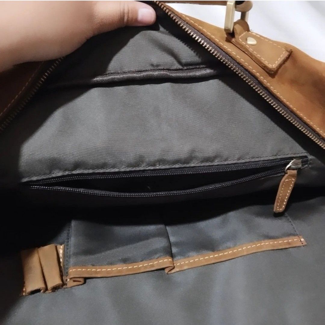 Genuine Leather Crazy Horse Durable Large Travel Messenger Bag Size ONE SIZE - 13 Thumbnail