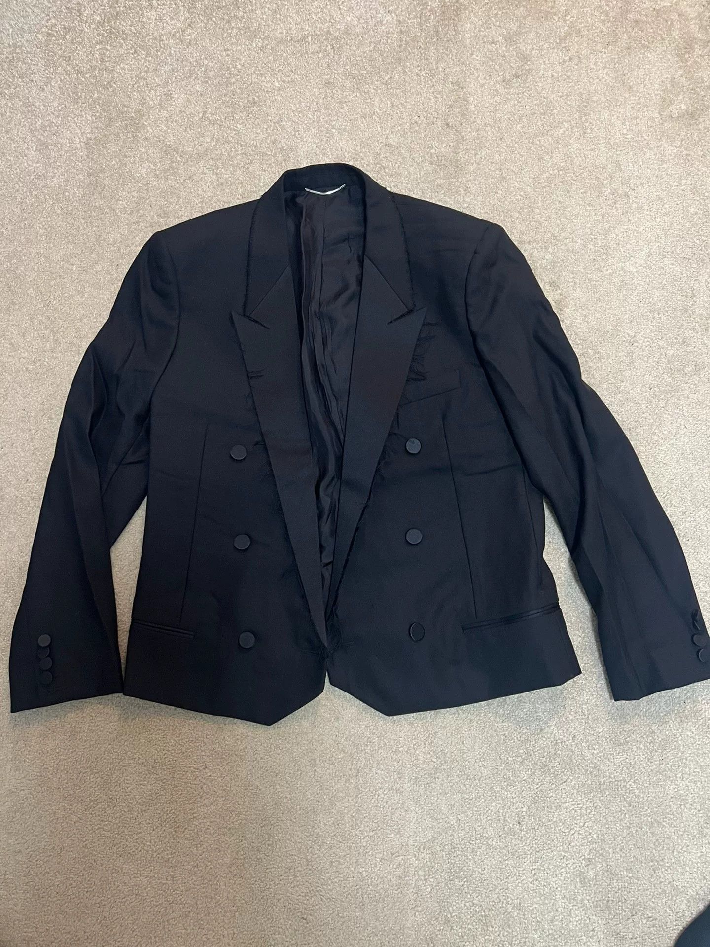 Saint Laurent Paris Saint Laurent Black Double-Breasted Blazer Size US L / EU 52-54 / 3 - 1 Thumbnail