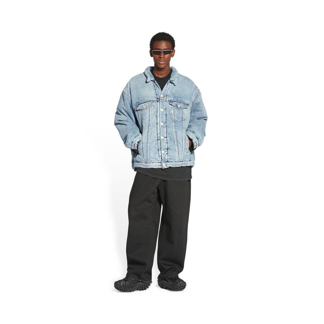 Balenciaga o1srvl11e0825 Padded Jacket in Blue Size US L / EU 52-54 / 3 - 2 Thumbnail