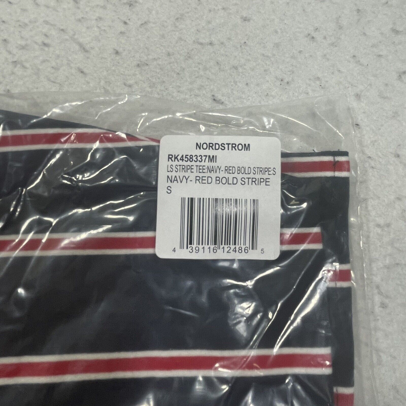 Nordstrom ABOUND Womens Navy Blue Red Striped Tee Size Small Size S / US 4 / IT 40 - 15 Thumbnail