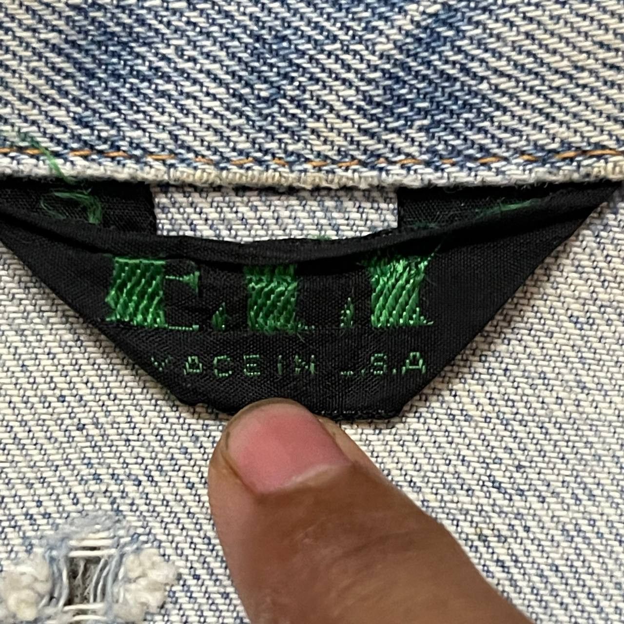 Vintage Vintage 60's Ely Denim Jacket Selvedge Distresed Trucker Size US M / EU 48-50 / 2 - 13 Thumbnail
