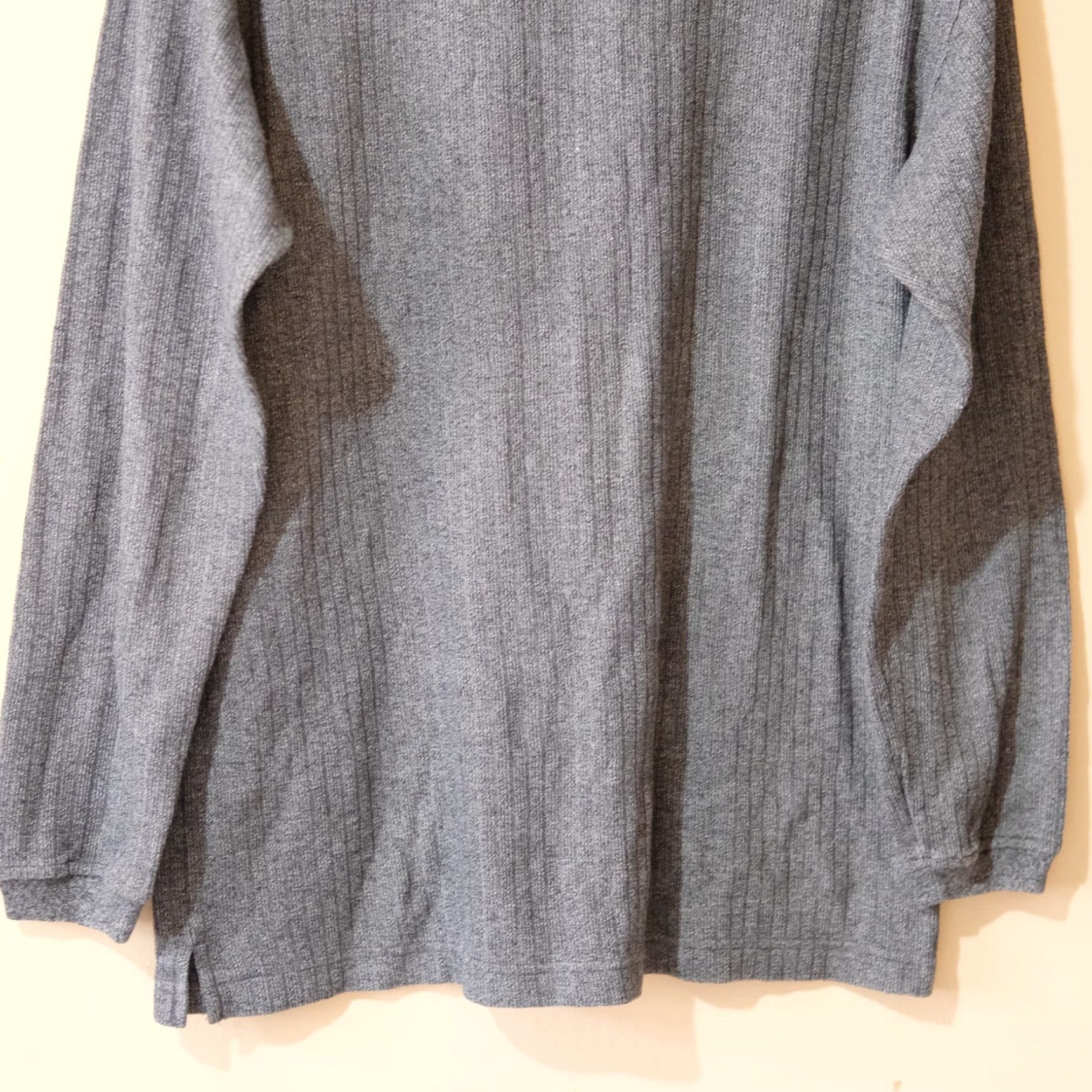 Farah Farah Henley Shirt Gray Long Sleeve Ribbed Knit Casual Mens M Size US M / EU 48-50 / 2 - 6 Thumbnail