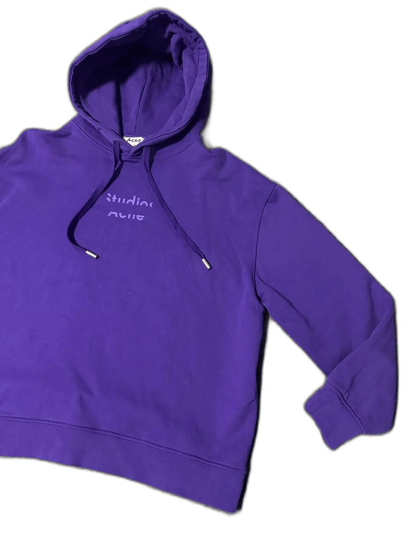 Acne Studios Acne Studios Purple Hooded Sweatshirt Size US L / EU 52-54 / 3 - 1 Thumbnail