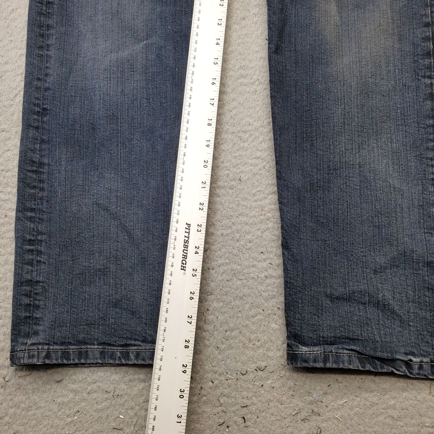 Levi's Levi's 505 Straight Jeans Men's 38x30 Blue Denim Stretch Regular Fit Whiskered Jeans Mens 38 Blue Denim Stretch Size US 38 / EU 54 - 4 Thumbnail