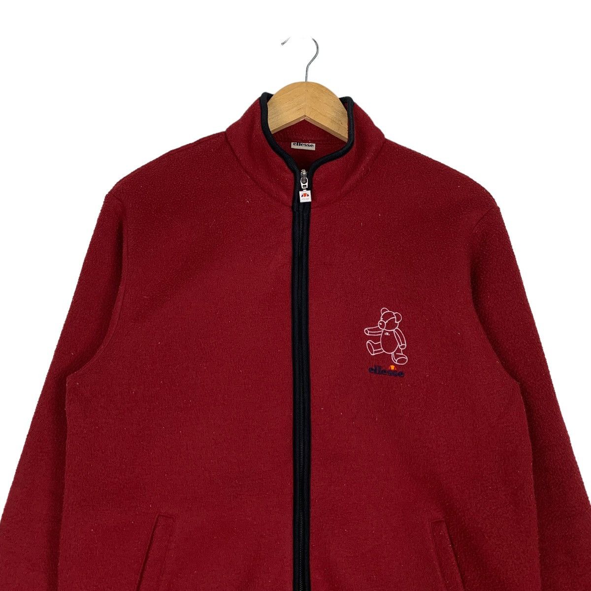 Ellesse ELLESSE Teddy Bear Small Logo Red Fleece Jacket #1060-C48 Size US L / EU 52-54 / 3 - 2 Thumbnail