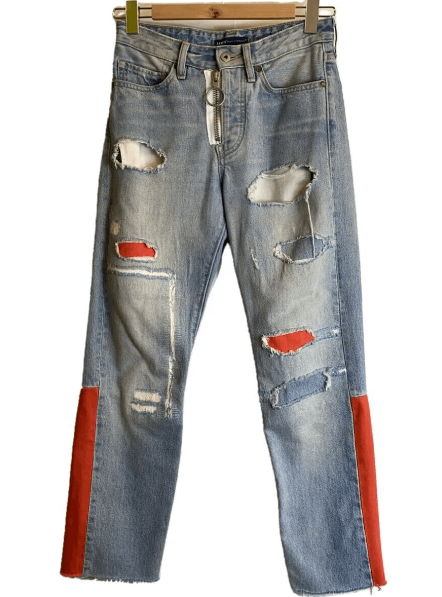 Off-White OFF WHITE Levi's Red Damage Denim Size US 29 - 1 Thumbnail