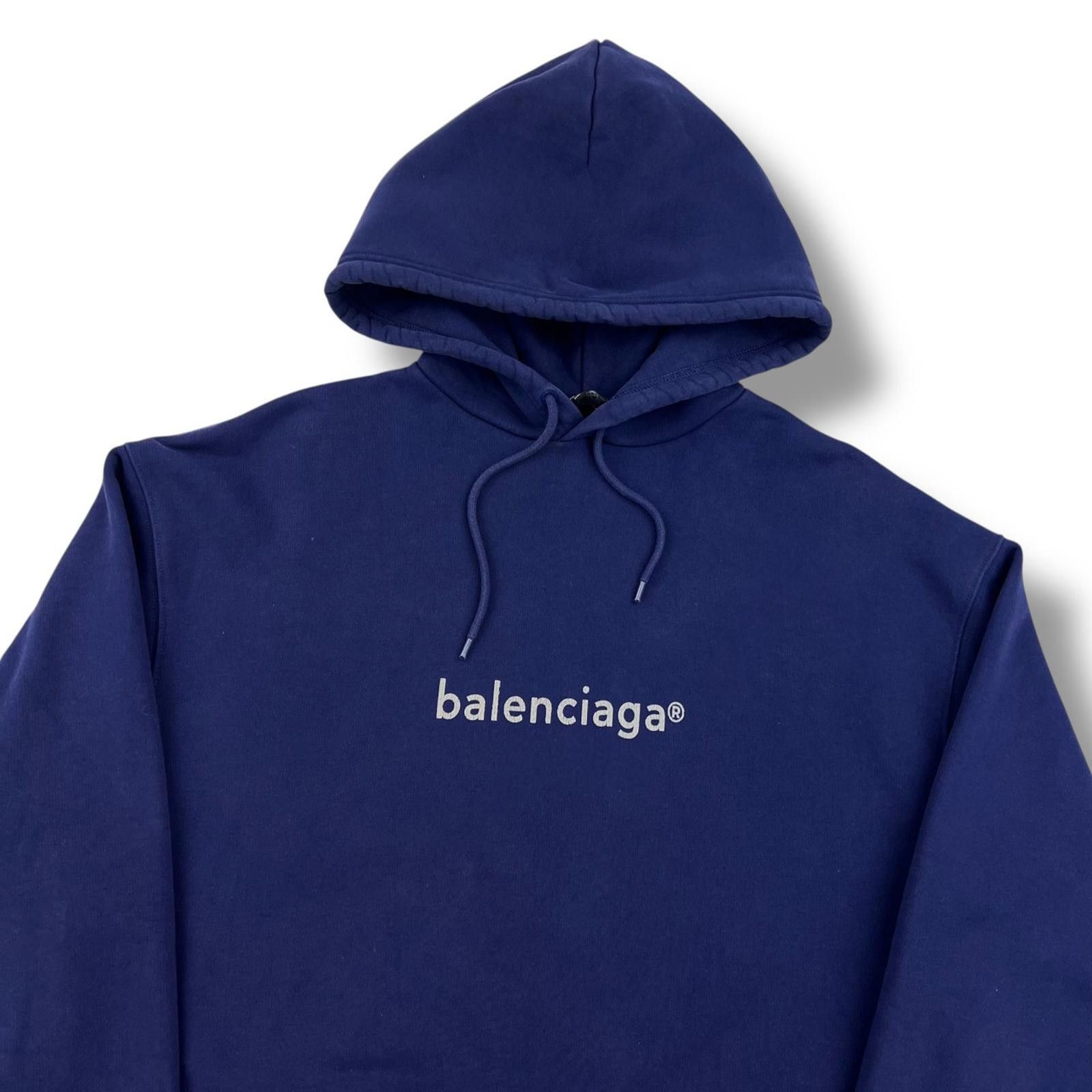 Balenciaga Balenciaga Copyright Logo Blue Hoodie Size US XL / EU 56 / 4 - 1 Thumbnail