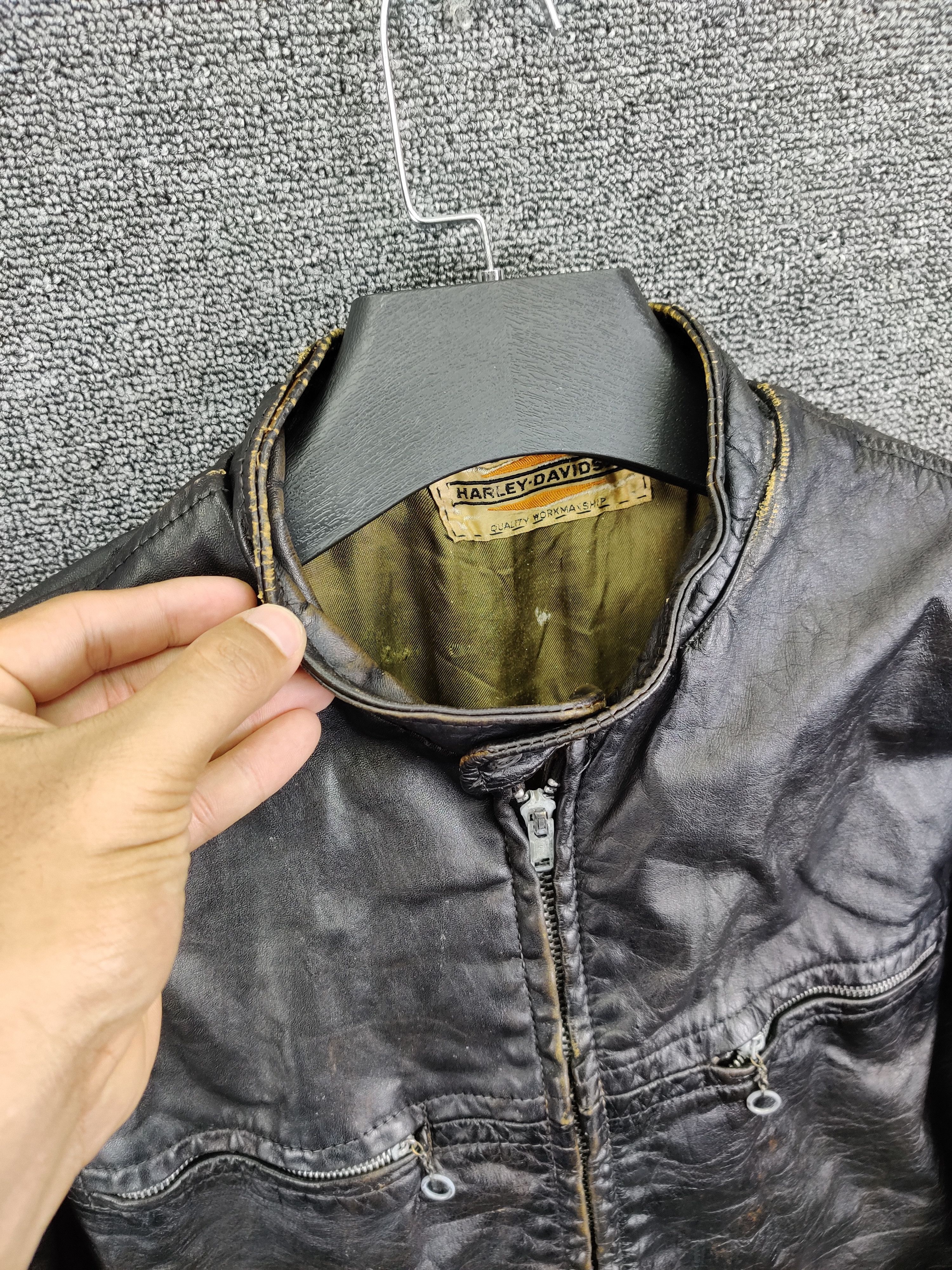Harley Davidson Vintage 90s Harley Davidson Leather Motorcycle Bikers Jacket Size US M / EU 48-50 / 2 - 6 Thumbnail