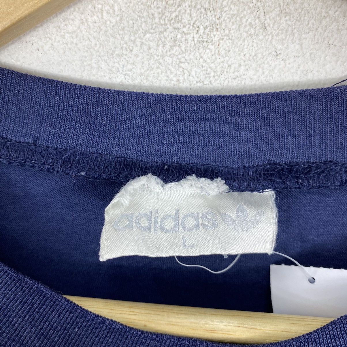 Adidas Vintage 90s Adidas 3 Stripe Sleeve Tee Navy Green L Trefoil Size US L / EU 52-54 / 3 - 6 Thumbnail