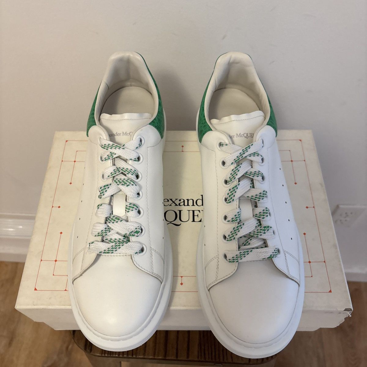 Alexander McQueen Alexander McQueen White Green Low Size 46 Size US 13 / EU 46 - 4 Thumbnail