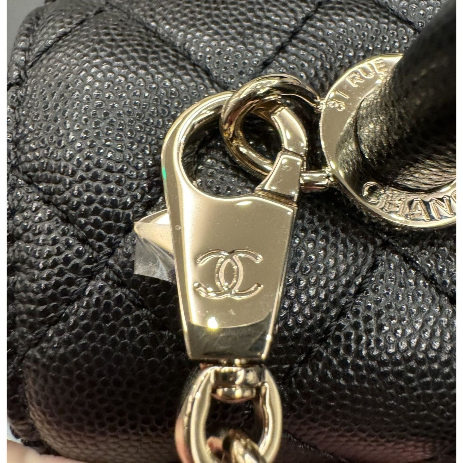 Chanel Chanel Large Flap Bag with Top Handle Grained Calfskin & Gol Size ONE SIZE - 17 Thumbnail