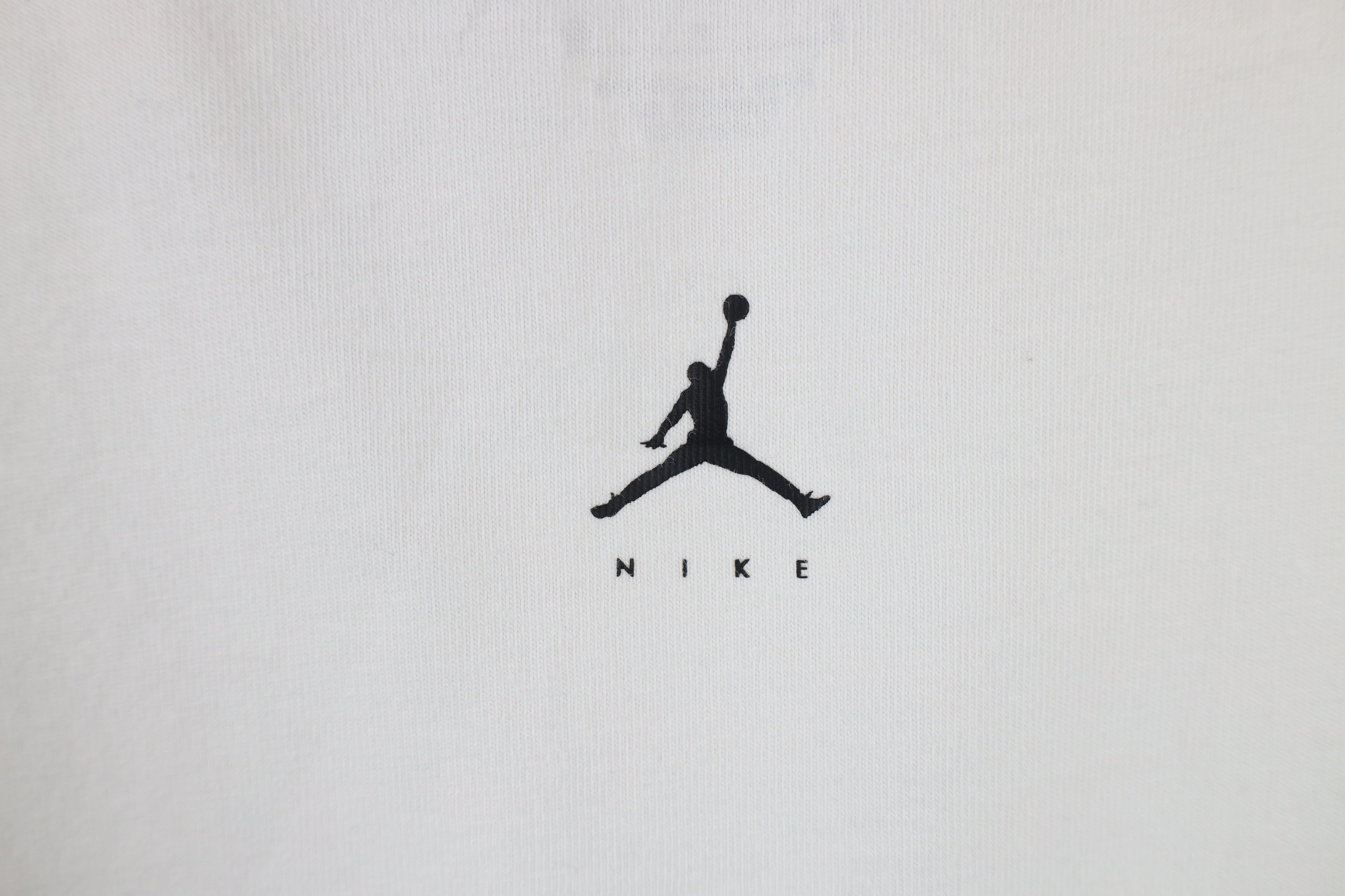 Nike × Vintage Nike Air Jordan Wordmark Short Sleeve T-Shirt White Cotton Size US S / EU 44-46 / 1 - 10 Thumbnail