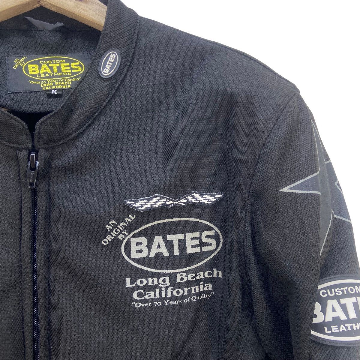 Sports Specialties Bates Leather Long Beach California Padded Biker Jacket Size US S / EU 44-46 / 1 - 7 Thumbnail