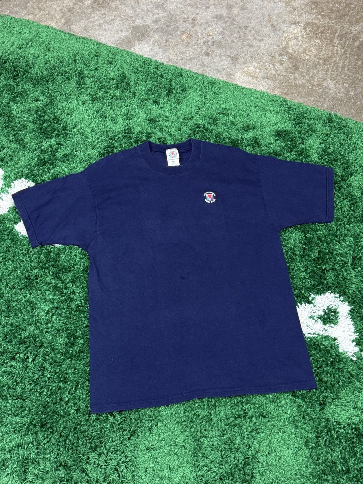 Vintage Vintage Navy Munsingwear Crest Logo Tee Large Size US L / EU 52-54 / 3 - 1 Thumbnail