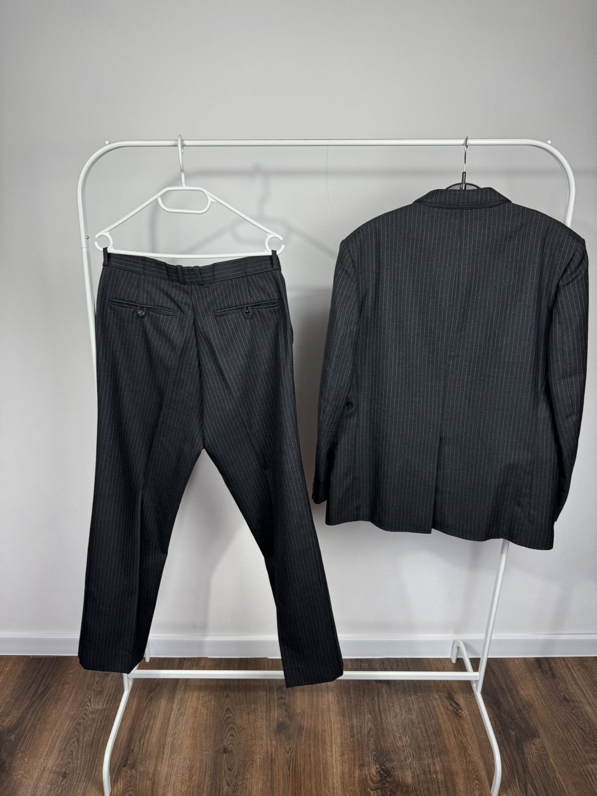 Other Vintage Dunn & Co Wool Pinstripe Blazer Pants Suit Britain Size 42R - 12 Thumbnail