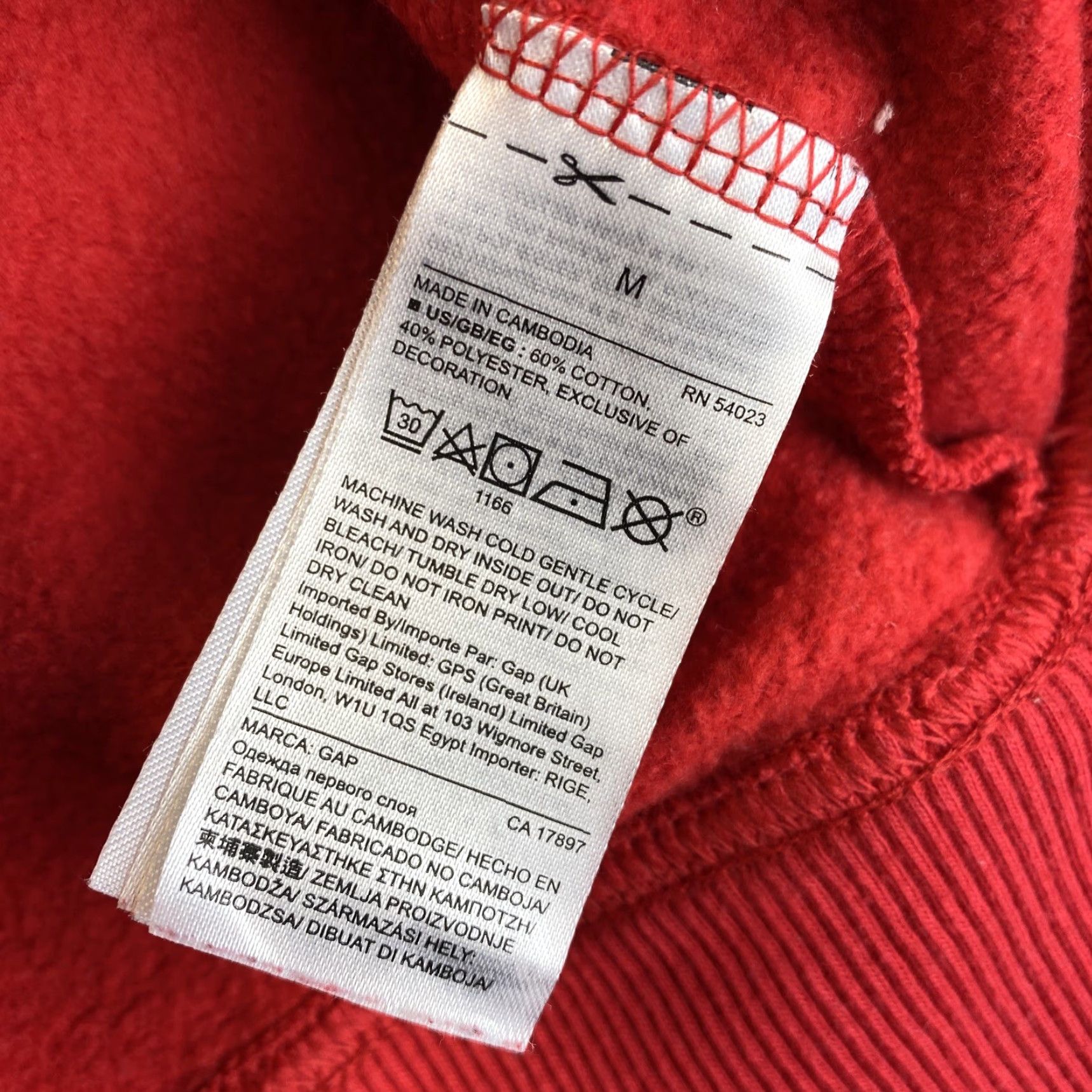 Gap Gap Women’s Logo Sweatshirt Size M Long Sleeve Crew Neck Pullover Red 67-33 Size M / US 6-8 / IT 42-44 - 6 Thumbnail