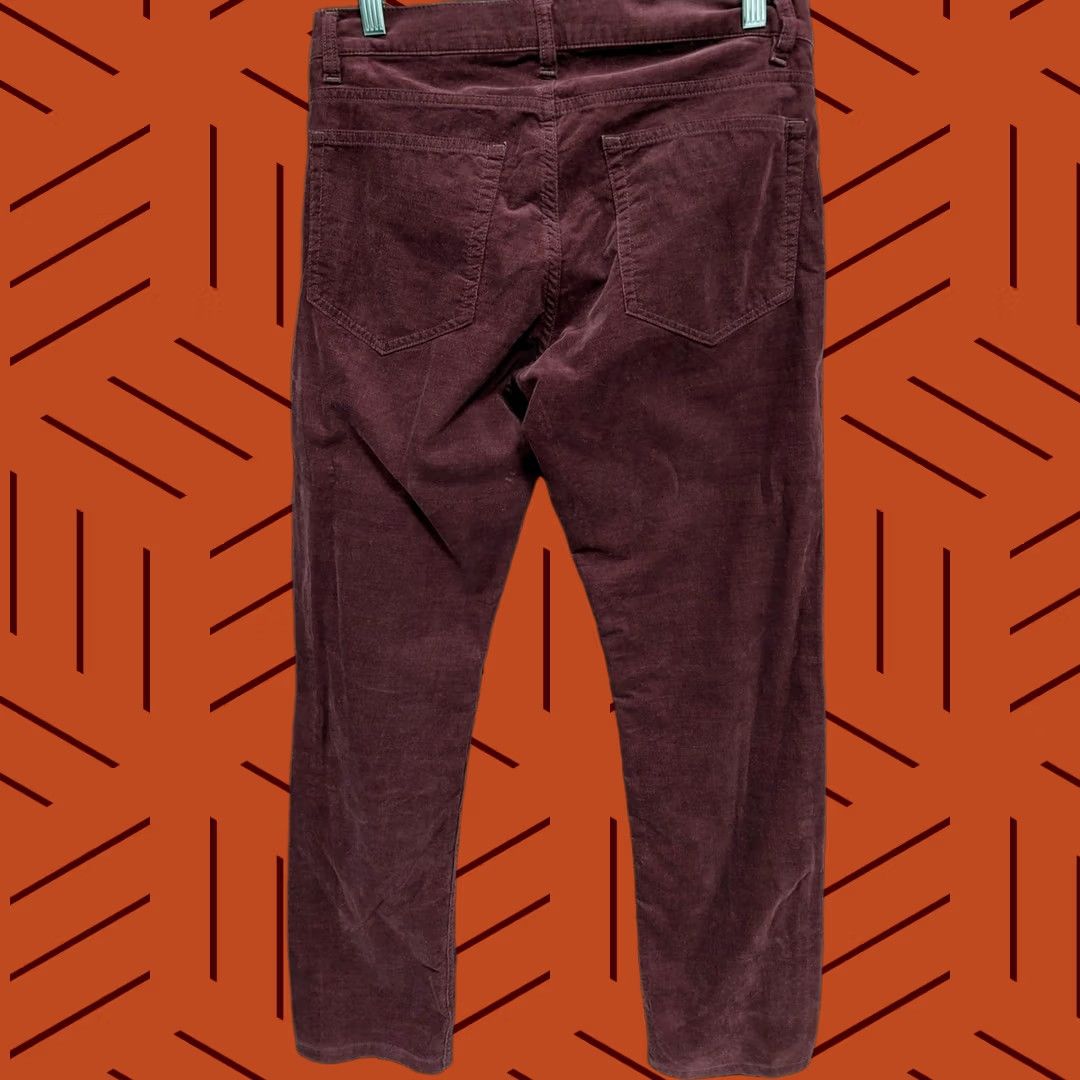 Theory Theory Raffi Slim Fit Corduroy Pants Burgundy Solid Straight Men 29 Size US 29 - 1 Thumbnail