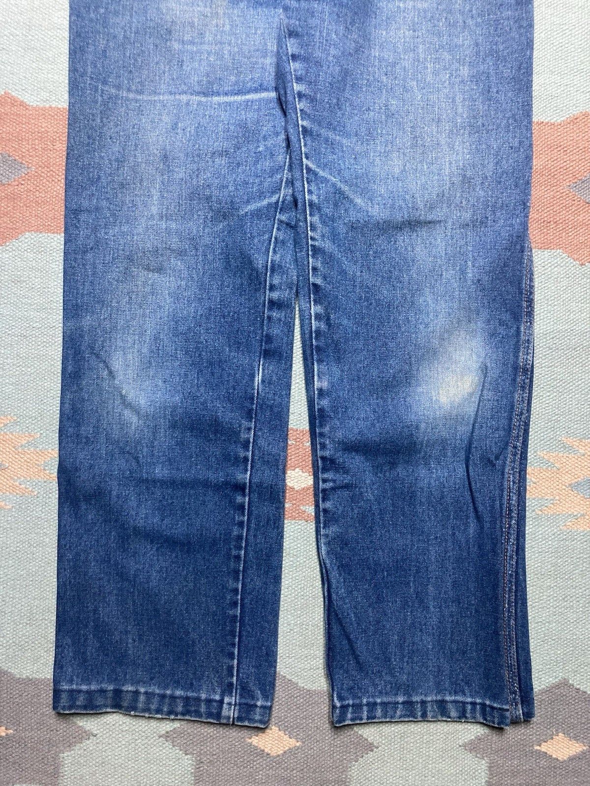 Vintage × Wrangler 70s wrangler jeans faded denim made in USA women’s 14 31x30 Size 31" - 2 Thumbnail