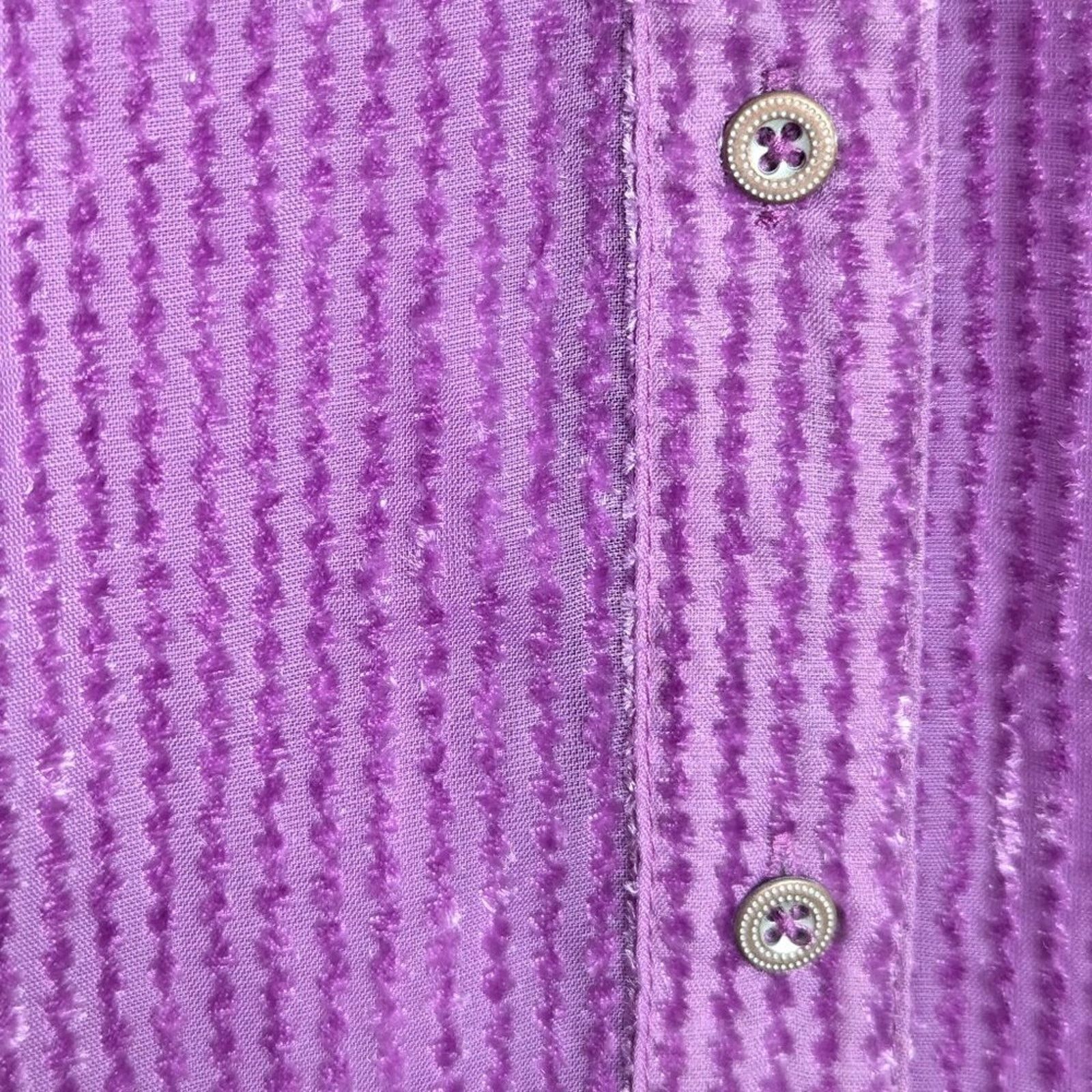 Anthropologie Anthropologie Akemi Kin Orchid Purple Velvet Striped Duster Size M / US 6-8 / IT 42-44 - 6 Thumbnail