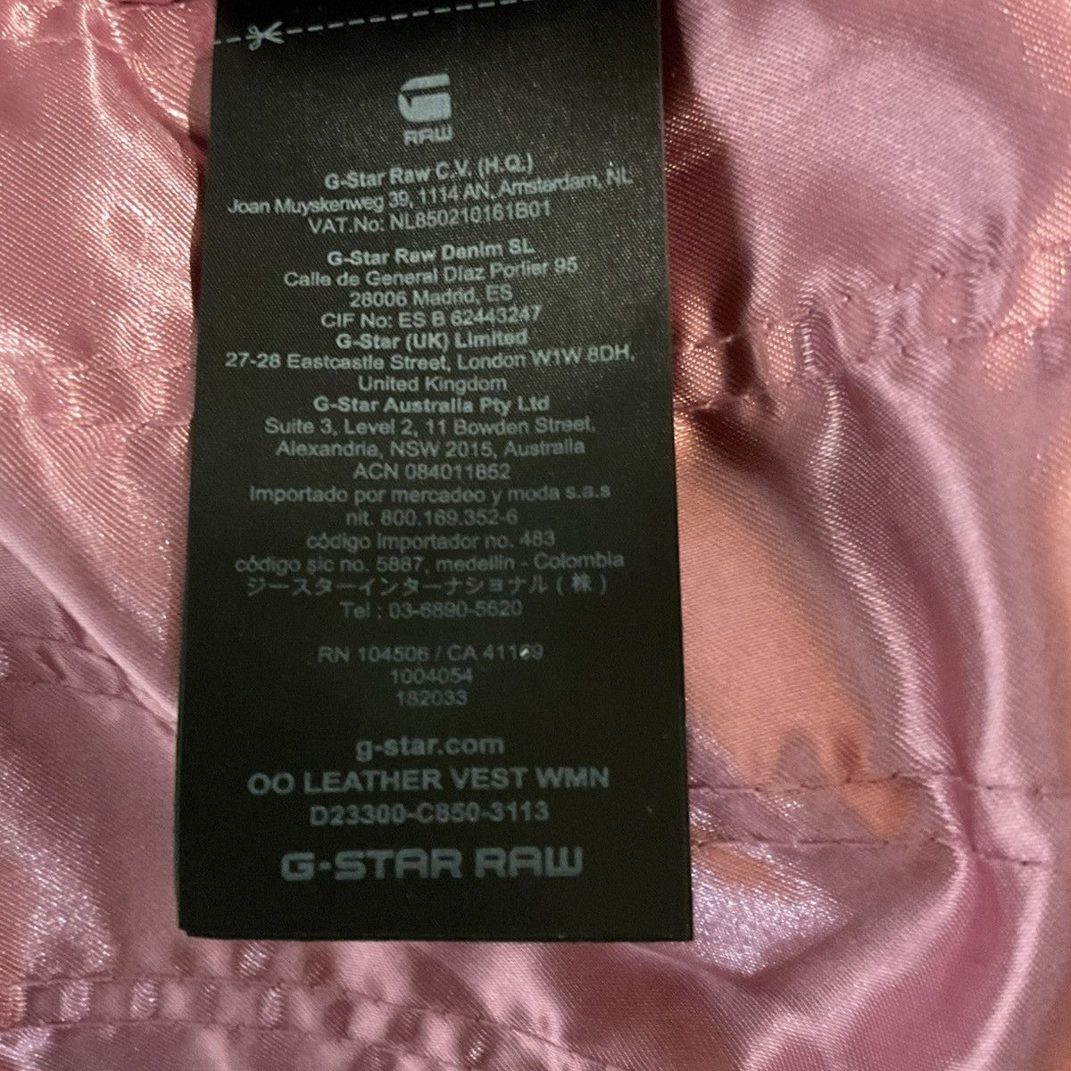 G-Star G-Star Raw Womens Y2K Leather Vest Pink Metallic Size S NWT Size S / US 4 / IT 40 - 10 Thumbnail