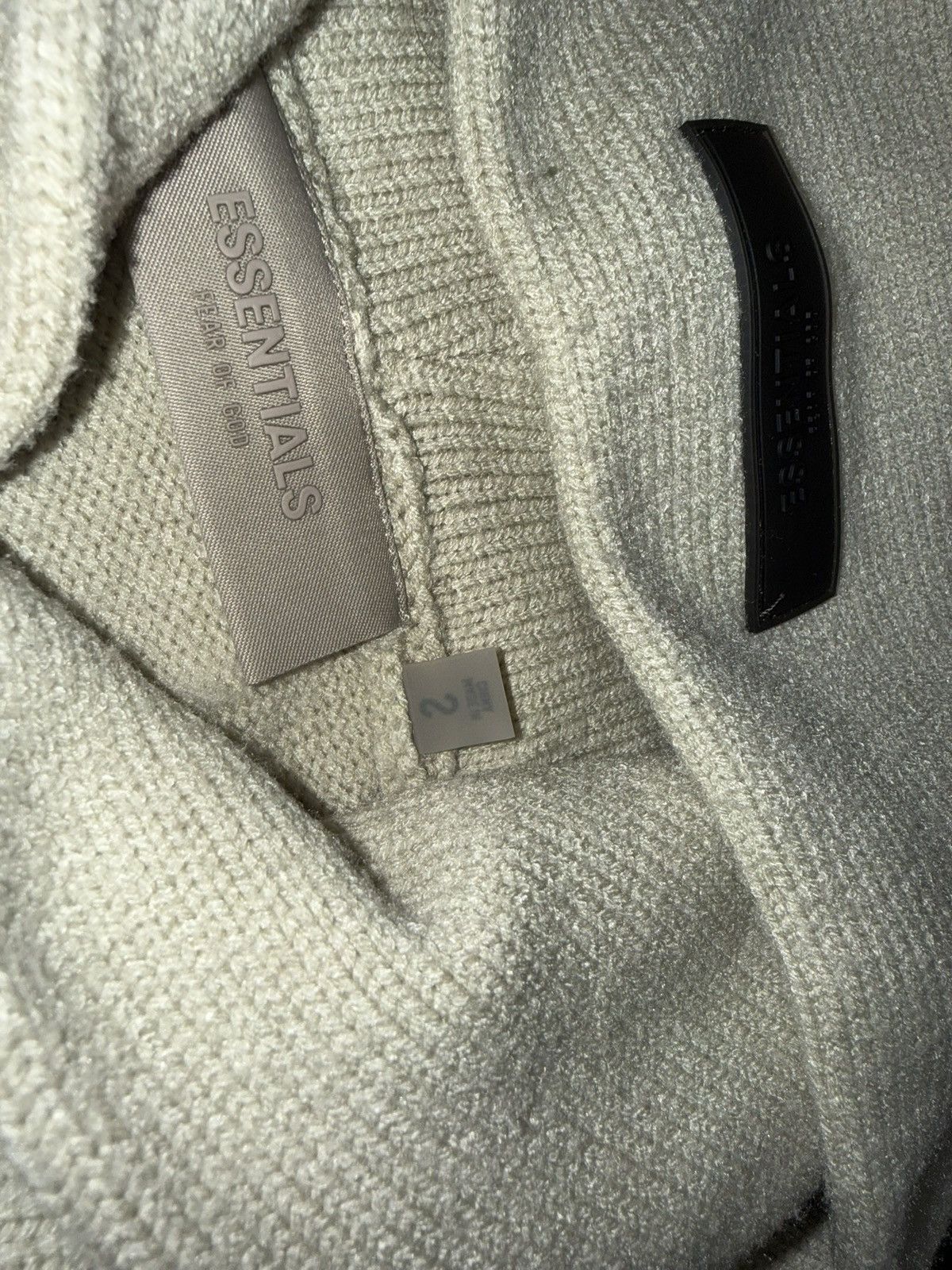 Fear of God Fear of God Essentials 1977 Knit Raw Sweater Hoodie Beige Size US S / EU 44-46 / 1 - 5 Thumbnail