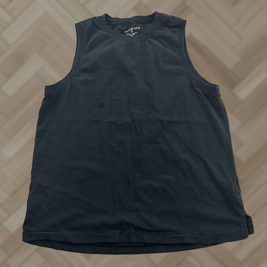 Fabletics Fabletics Tank Women's Medium Sleeveless 100% Cotton Black Solid Activewear Shirt Size M / US 6-8 / IT 42-44 - 1 Thumbnail