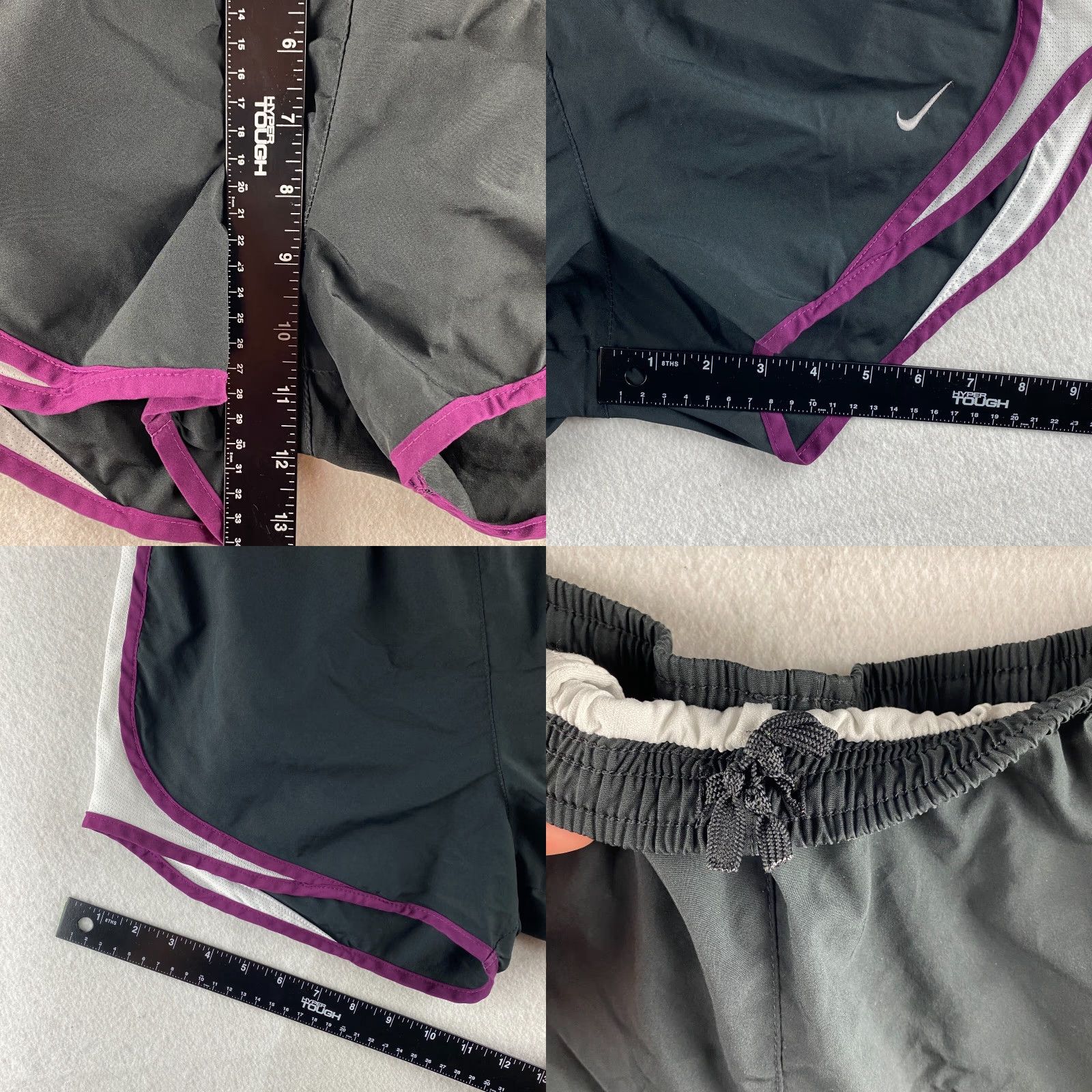 Nike Nike Running Shorts Women Small S Black Breathable Lined Drawstring Gym Active Size 28" / US 6 / IT 42 - 8 Thumbnail