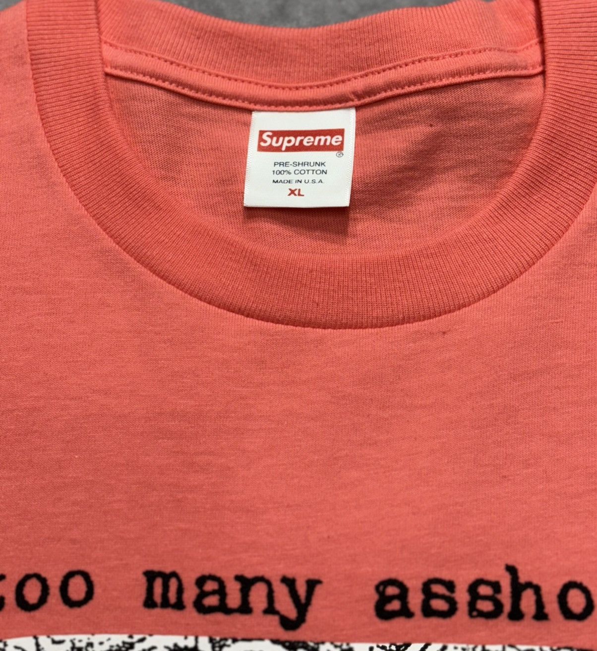 Supreme Supreme Too Many Assholes Tee Size US XL / EU 56 / 4 - 2 Thumbnail