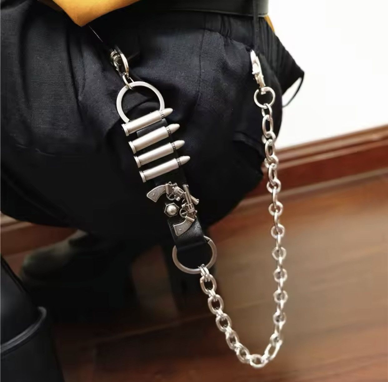 Jewelry Punk Bullet Belt Pants Chain Size ONE SIZE - 3 Thumbnail