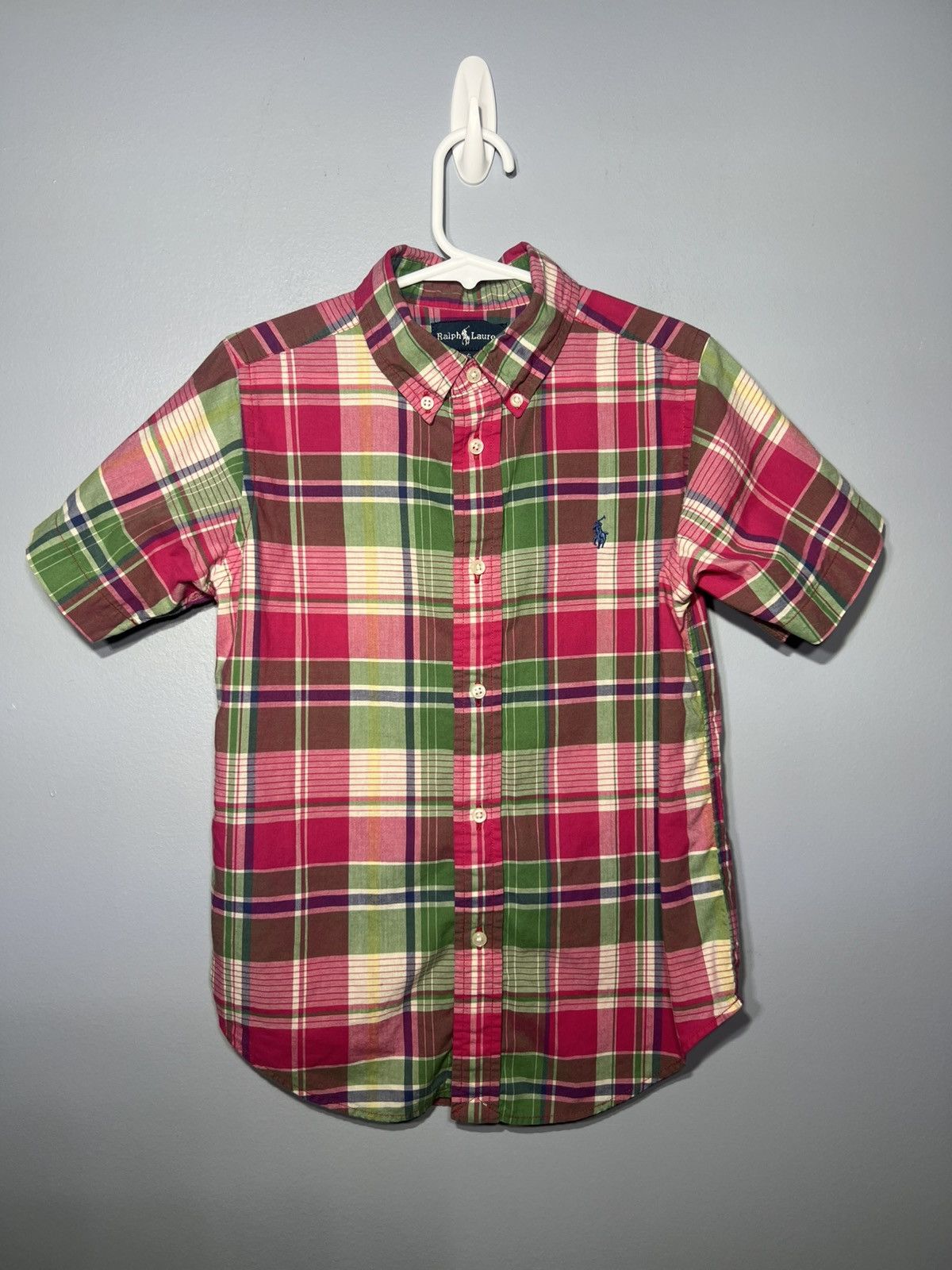 Polo Ralph Lauren Polo Ralph Lauren Boys Madra Plaid Button-Down Shirt Sz 6 Size US XXS / EU 40 - 2 Thumbnail
