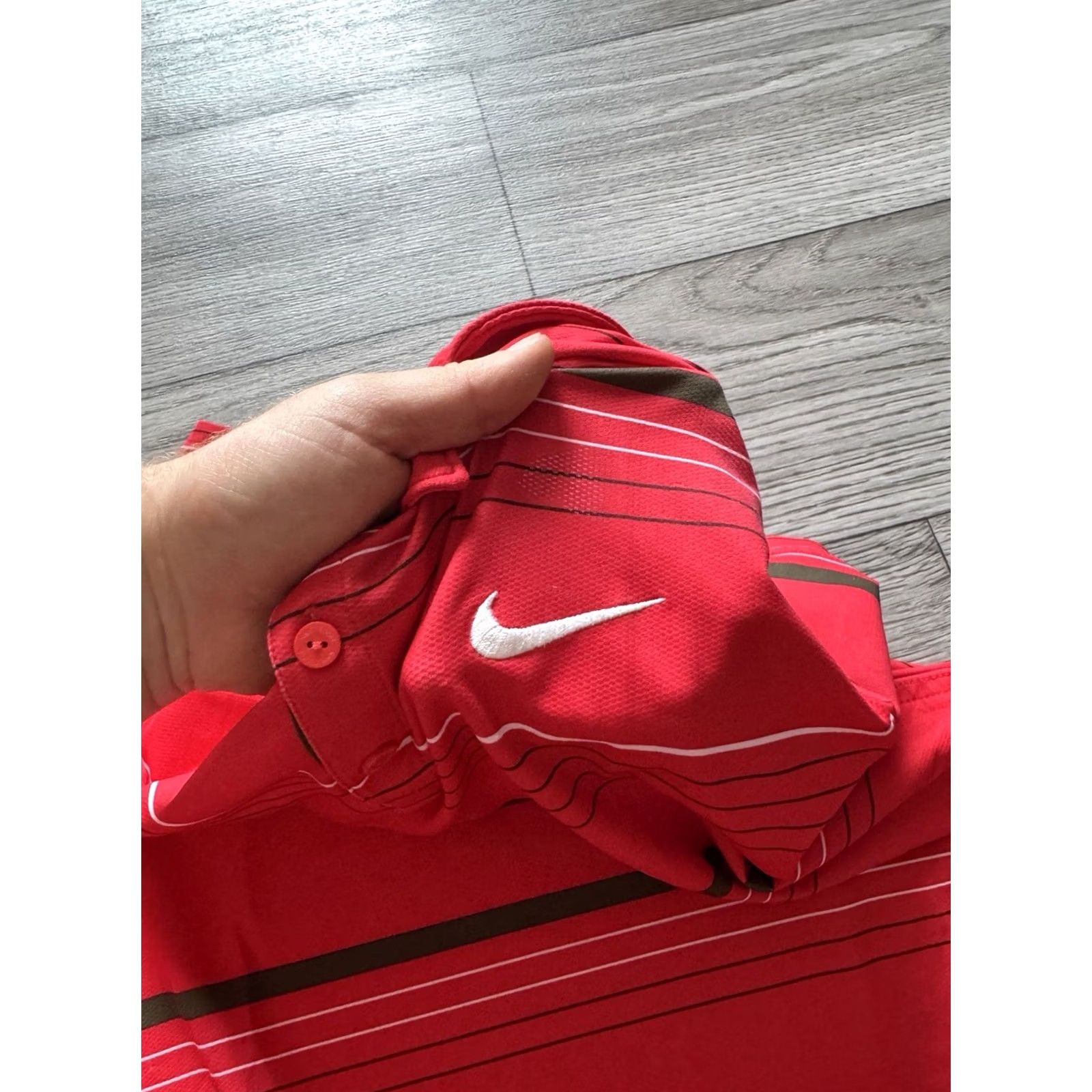 Nike Nike RF Striped Tennis Polo Shirt L Men Red 2012 Nike Template Roger Federer RF Striped Tennis Polo Shirt Size L Mens Size US L / EU 52-54 / 3 - 4 Thumbnail