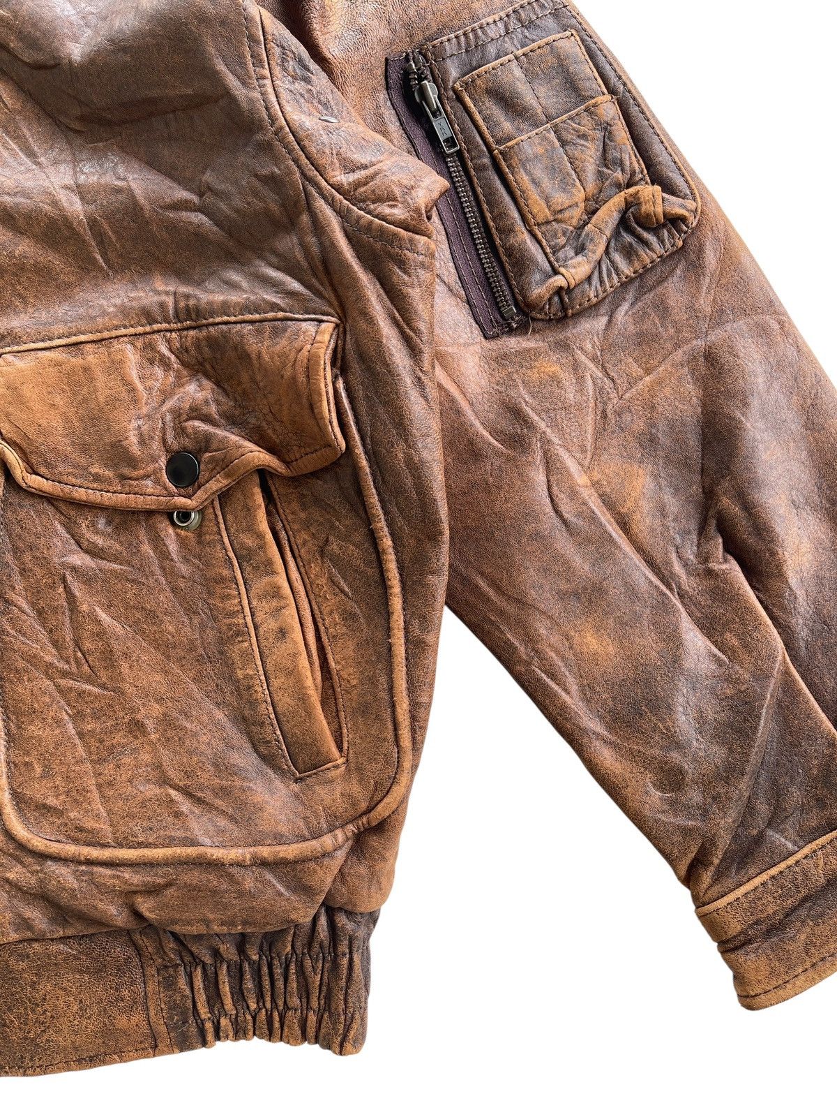 Japanese Brand Sub Urban Sheepskin Leather Jacket Size US L / EU 52-54 / 3 - 14 Thumbnail