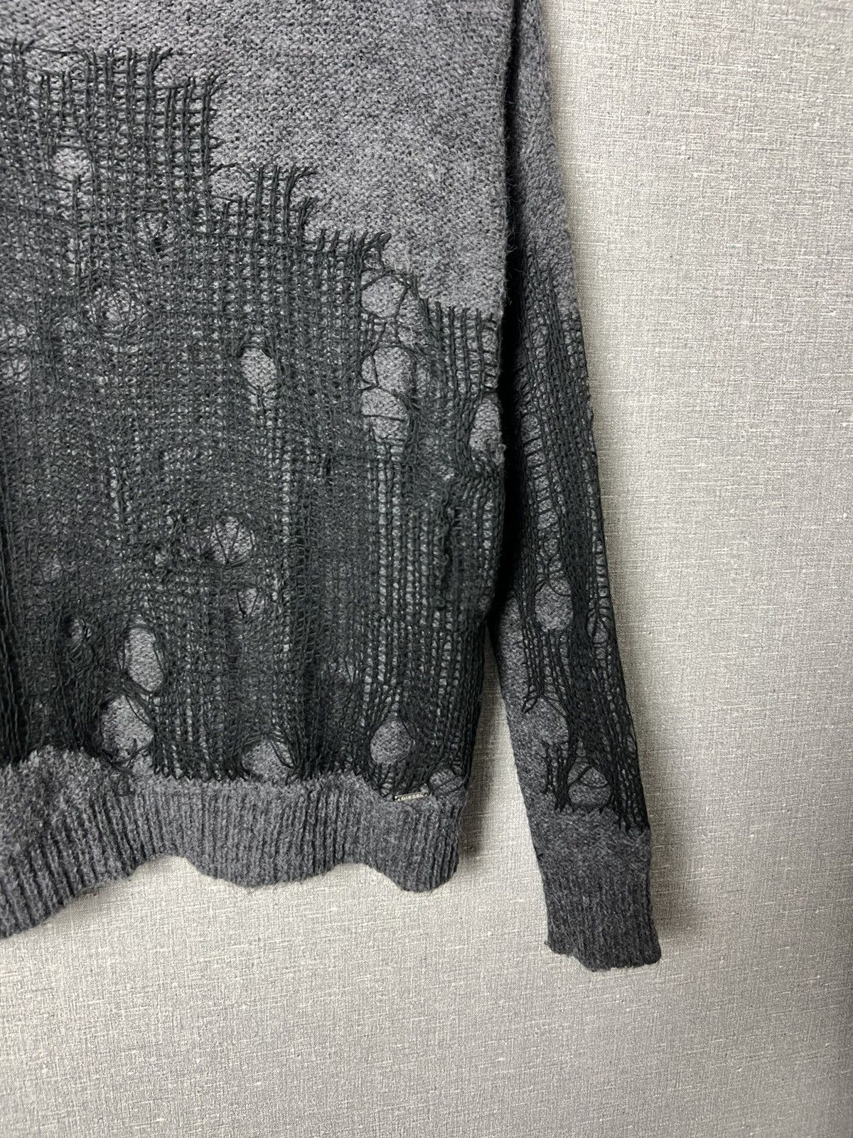 Diesel Rare Diesel Spiderweb Destroyed M-Plagae Pullover Sweater Size S / US 4 / IT 40 - 6 Thumbnail