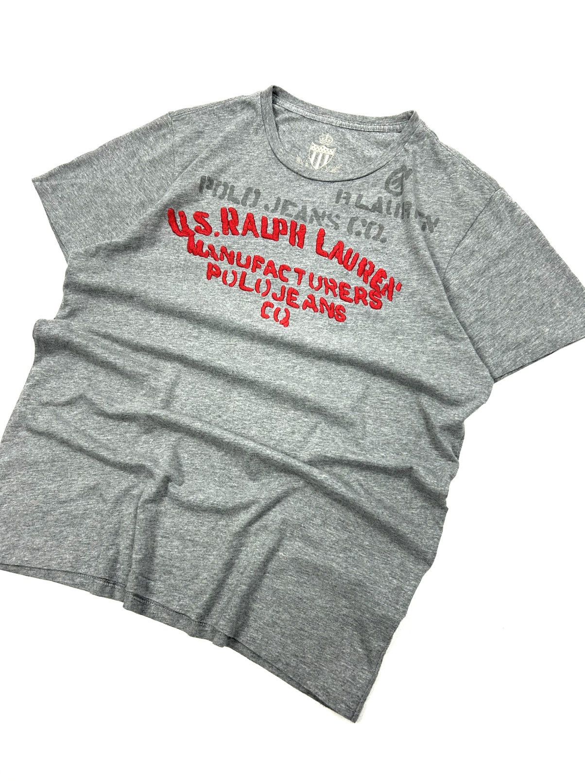 Polo Ralph Lauren Vintage Polo Ralph Lauren Jeans Co Tee Gray Embroidered Y2K Size US M / EU 48-50 / 2 - 3 Thumbnail